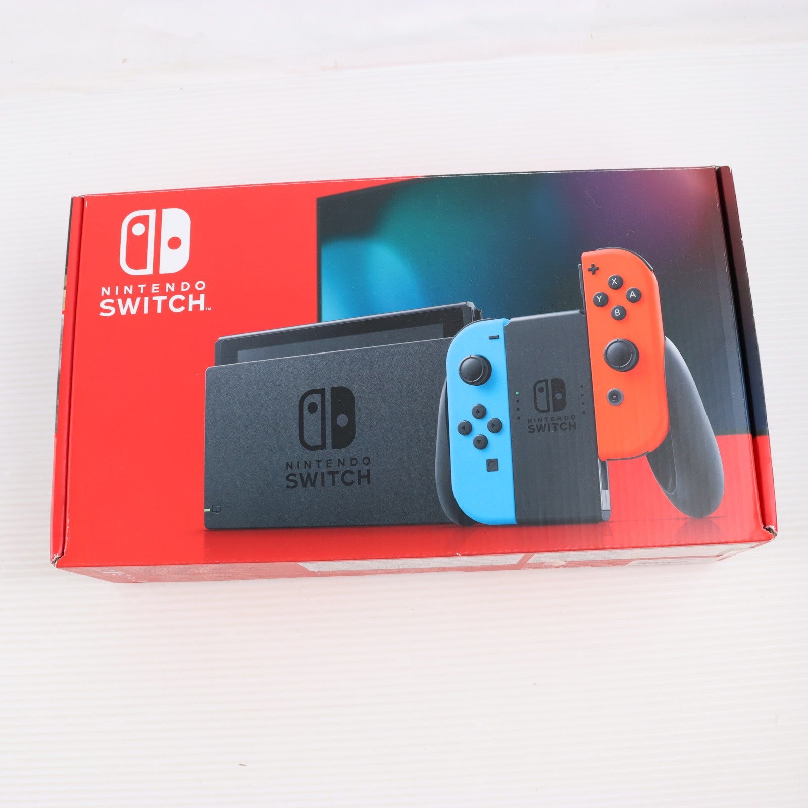 【中古即納】[Switch] (本体) Nintendo Switch(ニンテンドースイッチ) Joy-Con(L) ネオンブルー/(R) ネオンレッド 任天堂(HAD-S-KABAA)(20190830)