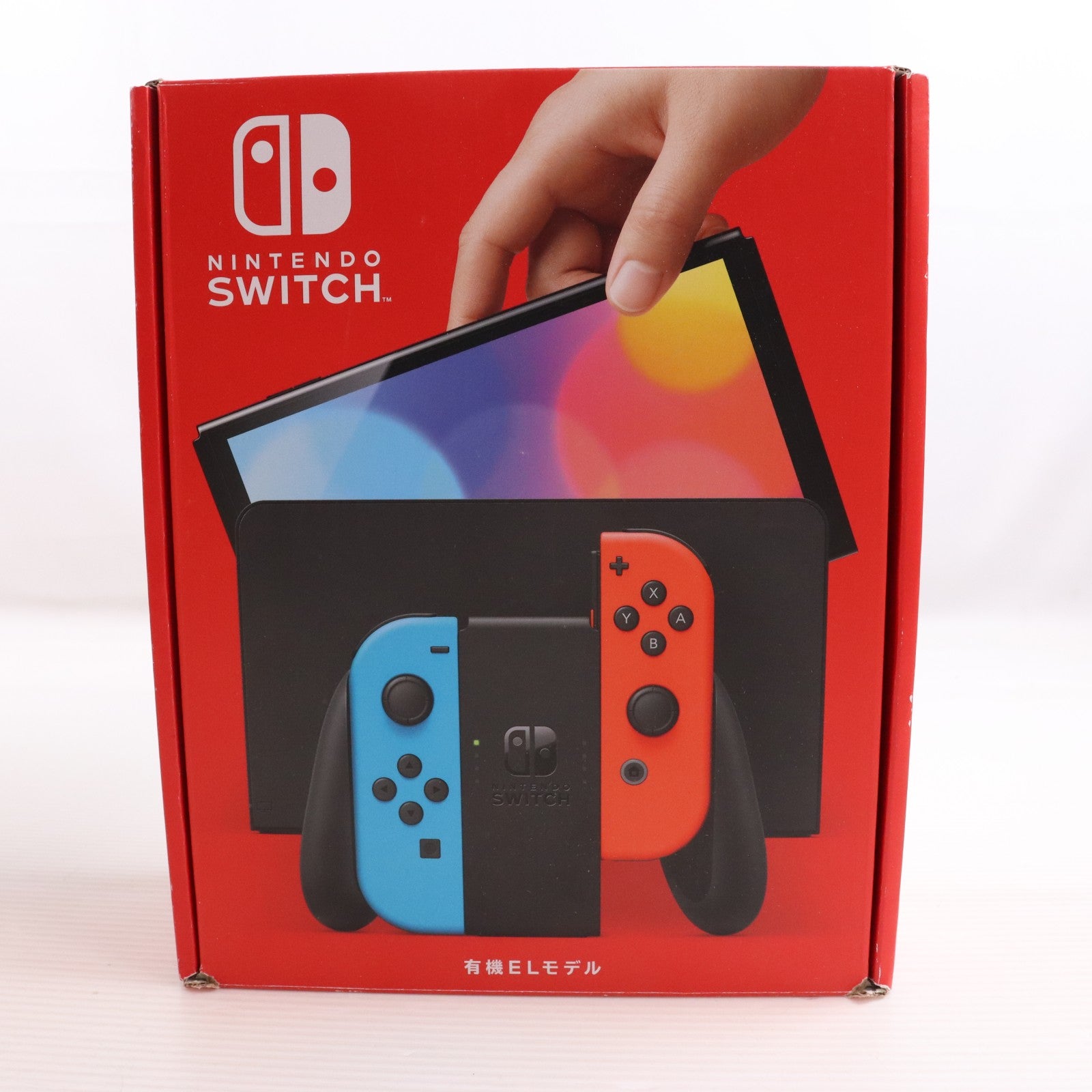 【中古即納】[Switch] (本体)(未使用) Nintendo Switch(有機ELモデル)(ニンテンドースイッチ 有機ELモデル) Joy-Con(L) ネオンブルー/R ネオンレッド 任天堂(HEG-S-KABAA)(20211008)