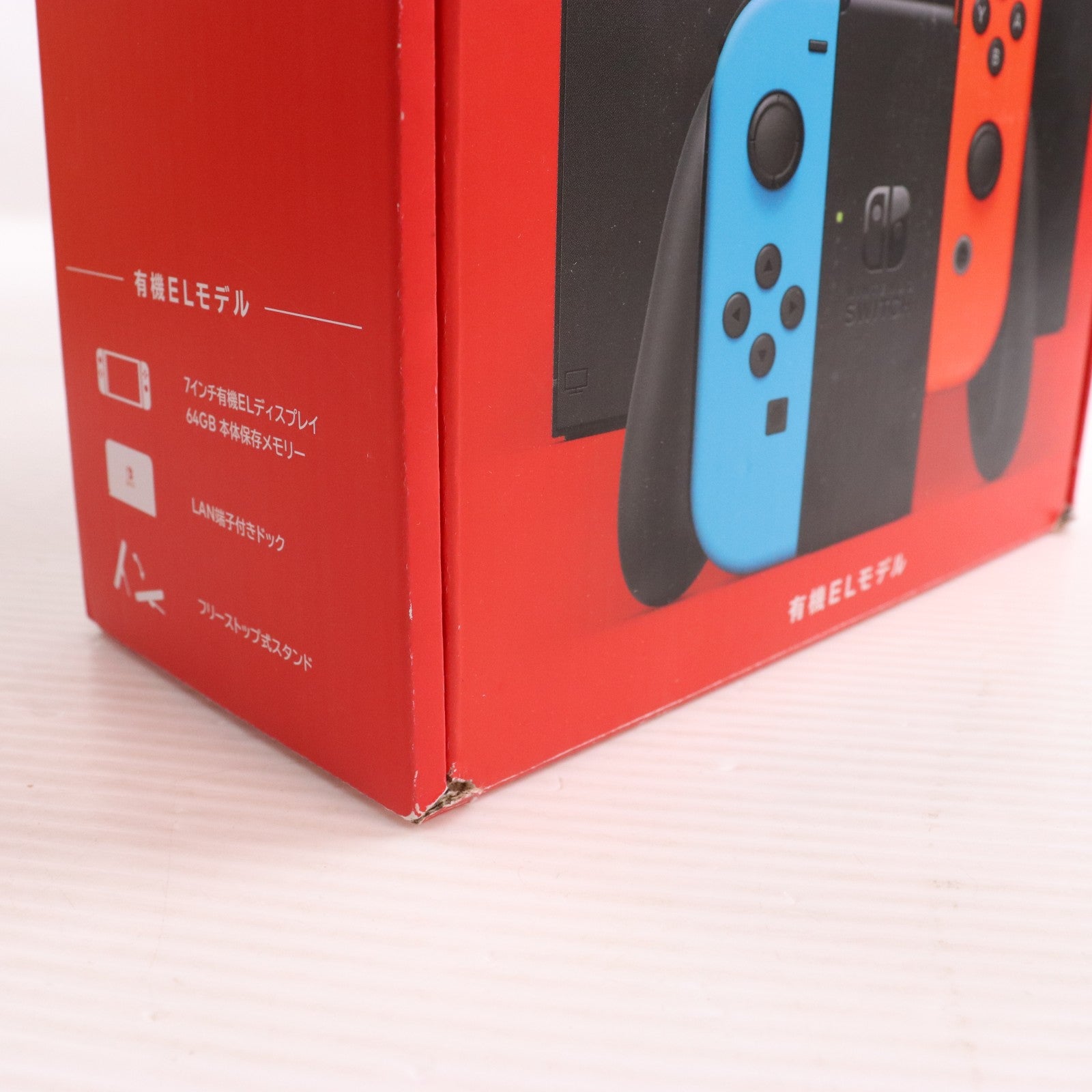 【中古即納】[Switch] (本体)(未使用) Nintendo Switch(有機ELモデル)(ニンテンドースイッチ 有機ELモデル) Joy-Con(L) ネオンブルー/R ネオンレッド 任天堂(HEG-S-KABAA)(20211008)