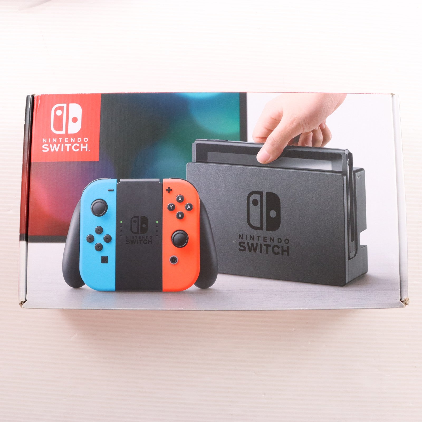 【中古即納】[Switch] (本体) Nintendo Switch(ニンテンドースイッチ) Joy-Con(L) ネオンブルー/R ネオンレッド 任天堂(HAC-S-KABAA)(20170303)