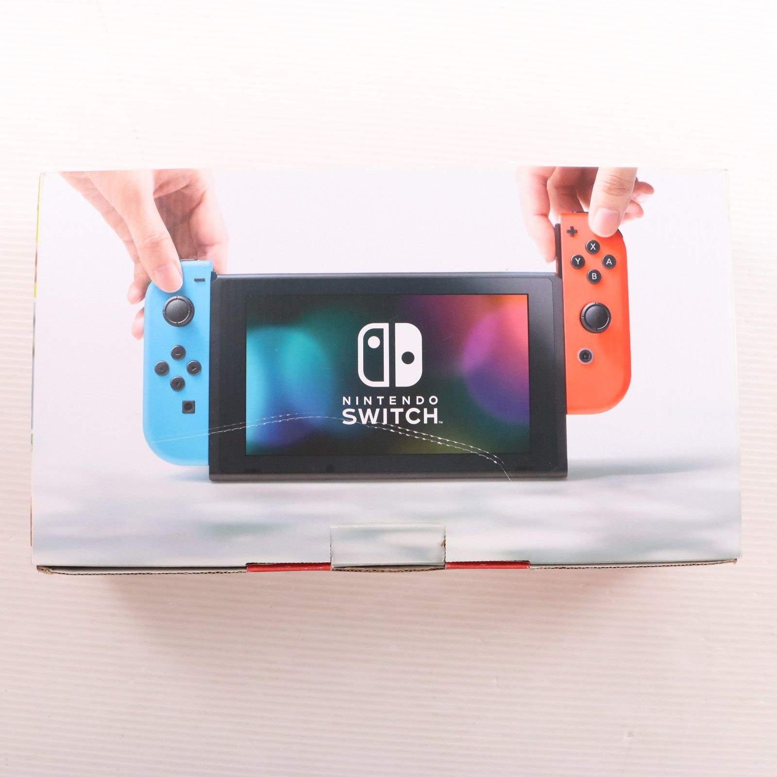 【中古即納】[Switch] (本体) Nintendo Switch(ニンテンドースイッチ) Joy-Con(L) ネオンブルー/R ネオンレッド 任天堂(HAC-S-KABAA)(20170303)