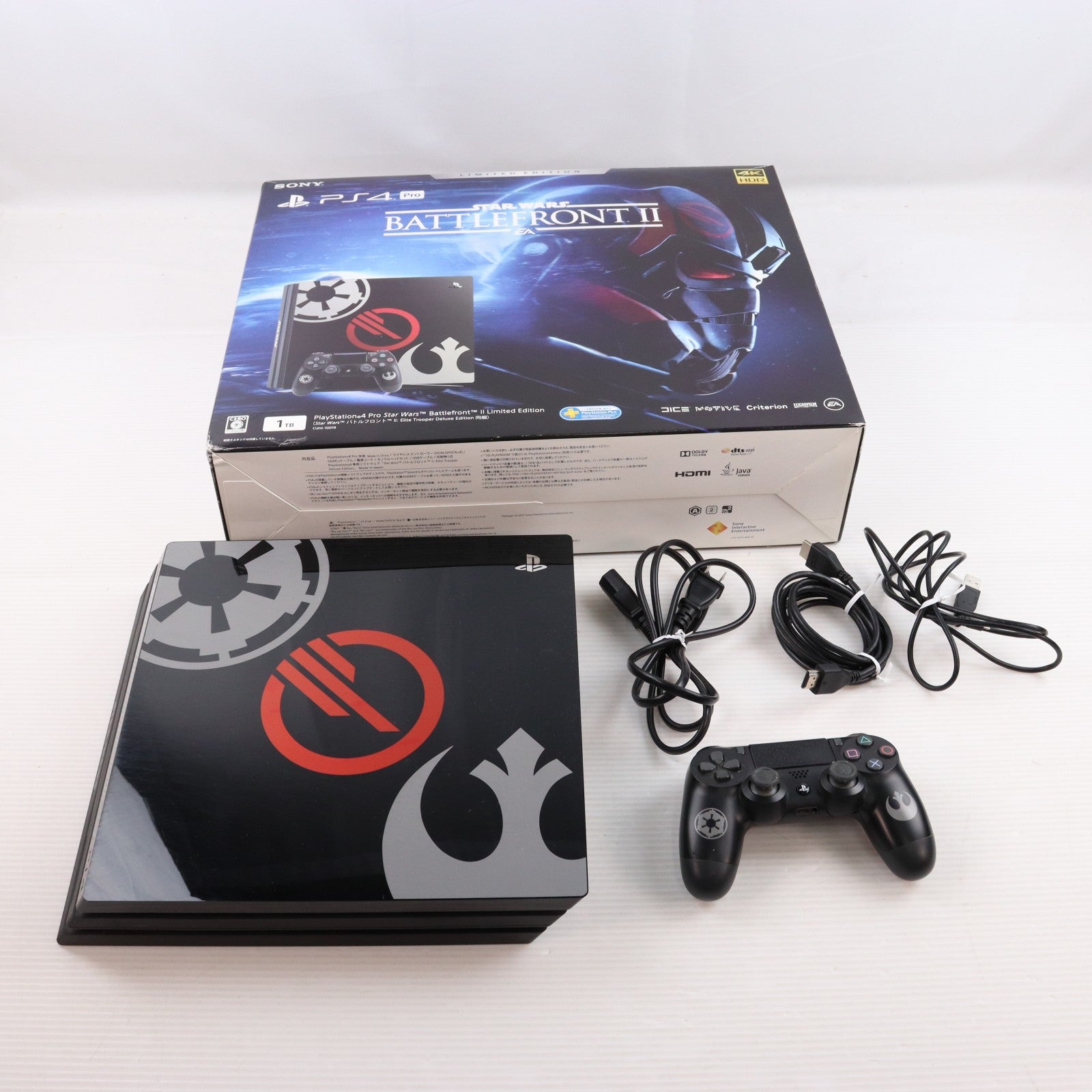 【中古即納】[PS4] (本体) PlayStation 4 Pro(プレイステーション4プロ) Star Wars Battlefront II(スター・ウォーズ バトルフロント II) Limited Edition SIE(CUHJ-10019)(20171114)