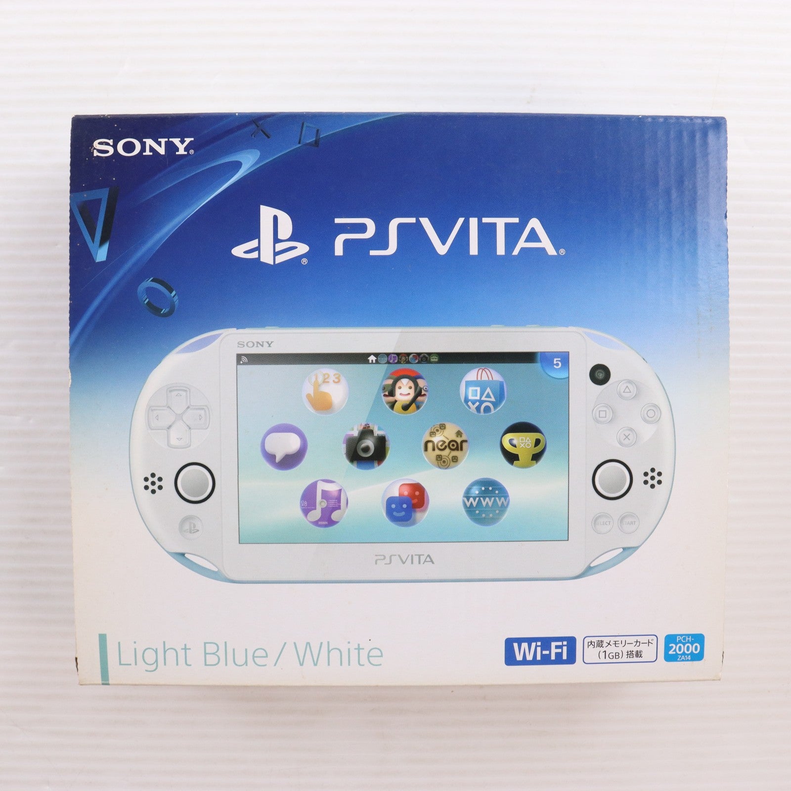 【中古即納】[PSVita] (本体) PlayStation Vita(プレイステーション ヴィータ) Wi-Fiモデル ライトブルー/ホワイト SCE(PCH-2000ZA14)(20131010)