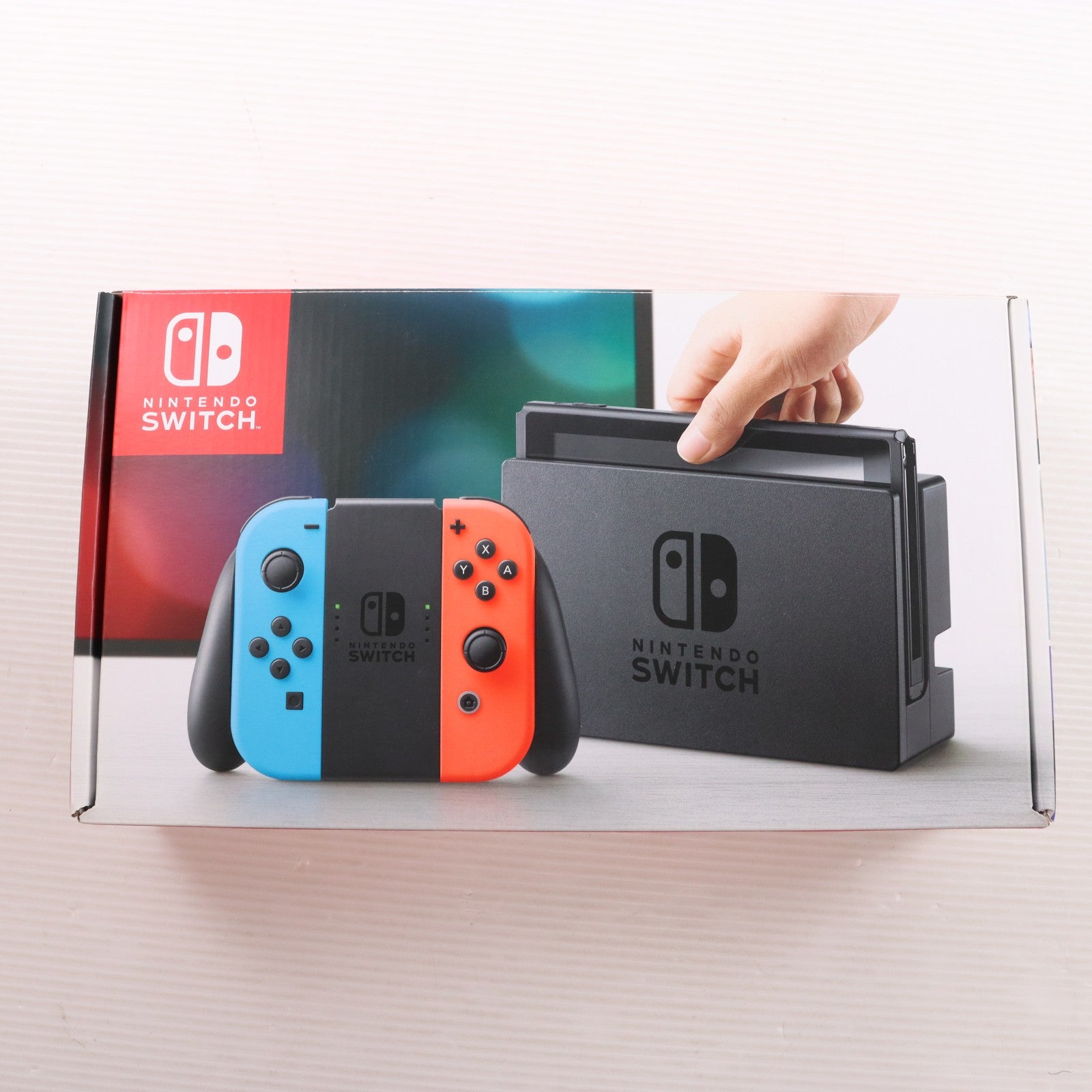 【中古即納】[Switch] (本体) Nintendo Switch(ニンテンドースイッチ) Joy-Con(L) ネオンブルー/R ネオンレッド 任天堂(HAC-S-KABAA)(20170303)