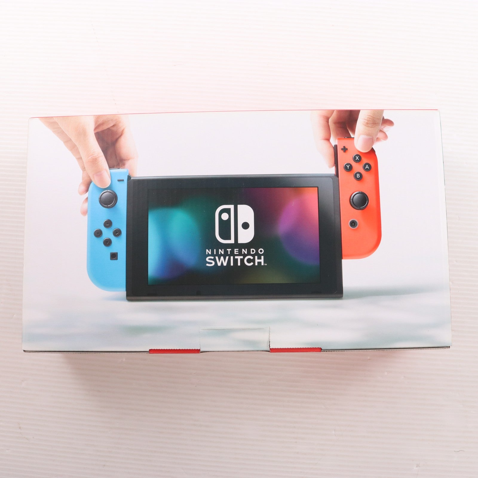 【中古即納】[Switch] (本体) Nintendo Switch(ニンテンドースイッチ) Joy-Con(L) ネオンブルー/R ネオンレッド 任天堂(HAC-S-KABAA)(20170303)