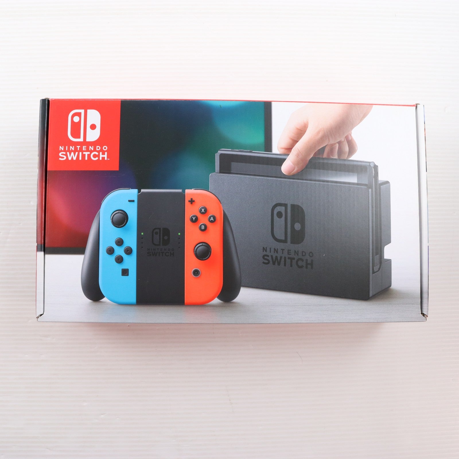 【中古即納】[Switch] (本体) Nintendo Switch(ニンテンドースイッチ) Joy-Con(L) ネオンブルー/R ネオンレッド 任天堂(HAC-S-KABAA)(20170303)