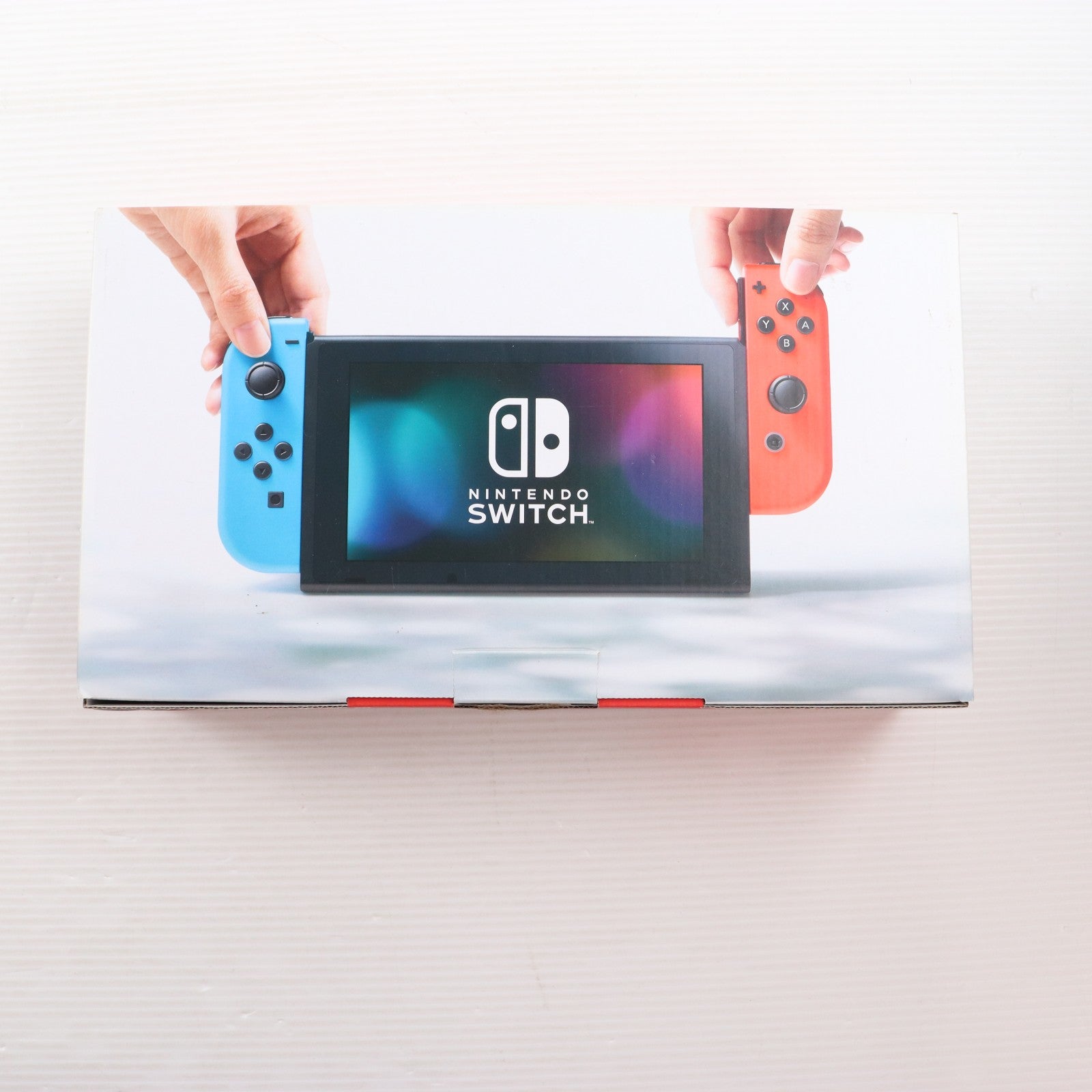 【中古即納】[Switch] (本体) Nintendo Switch(ニンテンドースイッチ) Joy-Con(L) ネオンブルー/R ネオンレッド 任天堂(HAC-S-KABAA)(20170303)