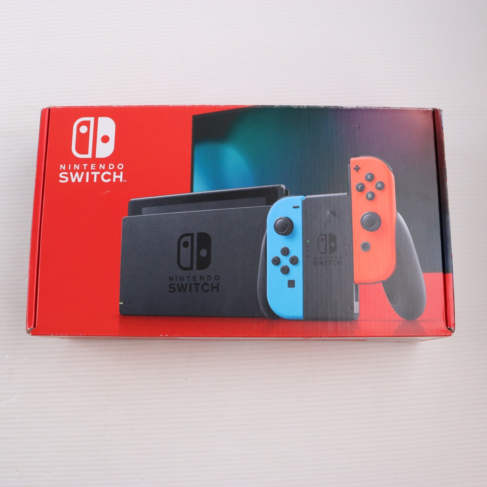 【中古即納】[Switch] (本体) Nintendo Switch(ニンテンドースイッチ) Joy-Con(L) ネオンブルー/(R) ネオンレッド 任天堂(HAD-S-KABAA)(20190830)