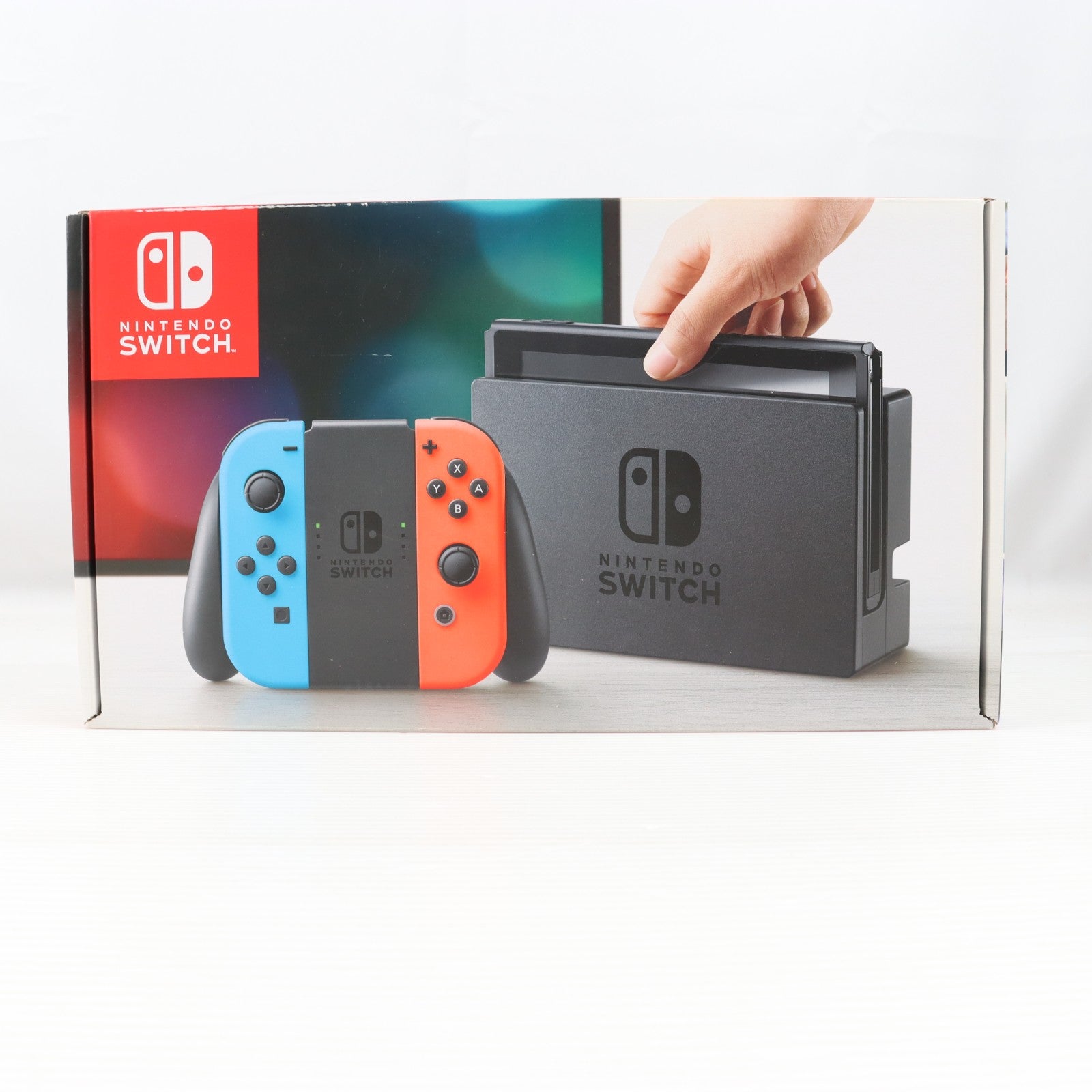 【中古即納】[Switch] (本体) Nintendo Switch(ニンテンドースイッチ) Joy-Con(L) ネオンブルー/R ネオンレッド 任天堂(HAC-S-KABAA)(20170303)