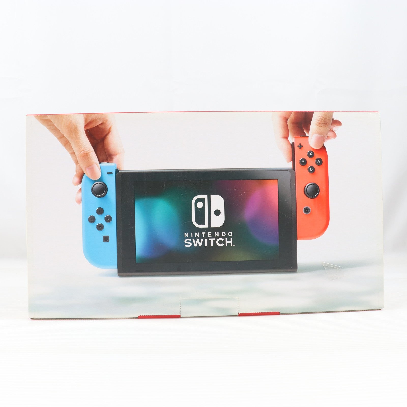 【中古即納】[Switch] (本体) Nintendo Switch(ニンテンドースイッチ) Joy-Con(L) ネオンブルー/R ネオンレッド 任天堂(HAC-S-KABAA)(20170303)