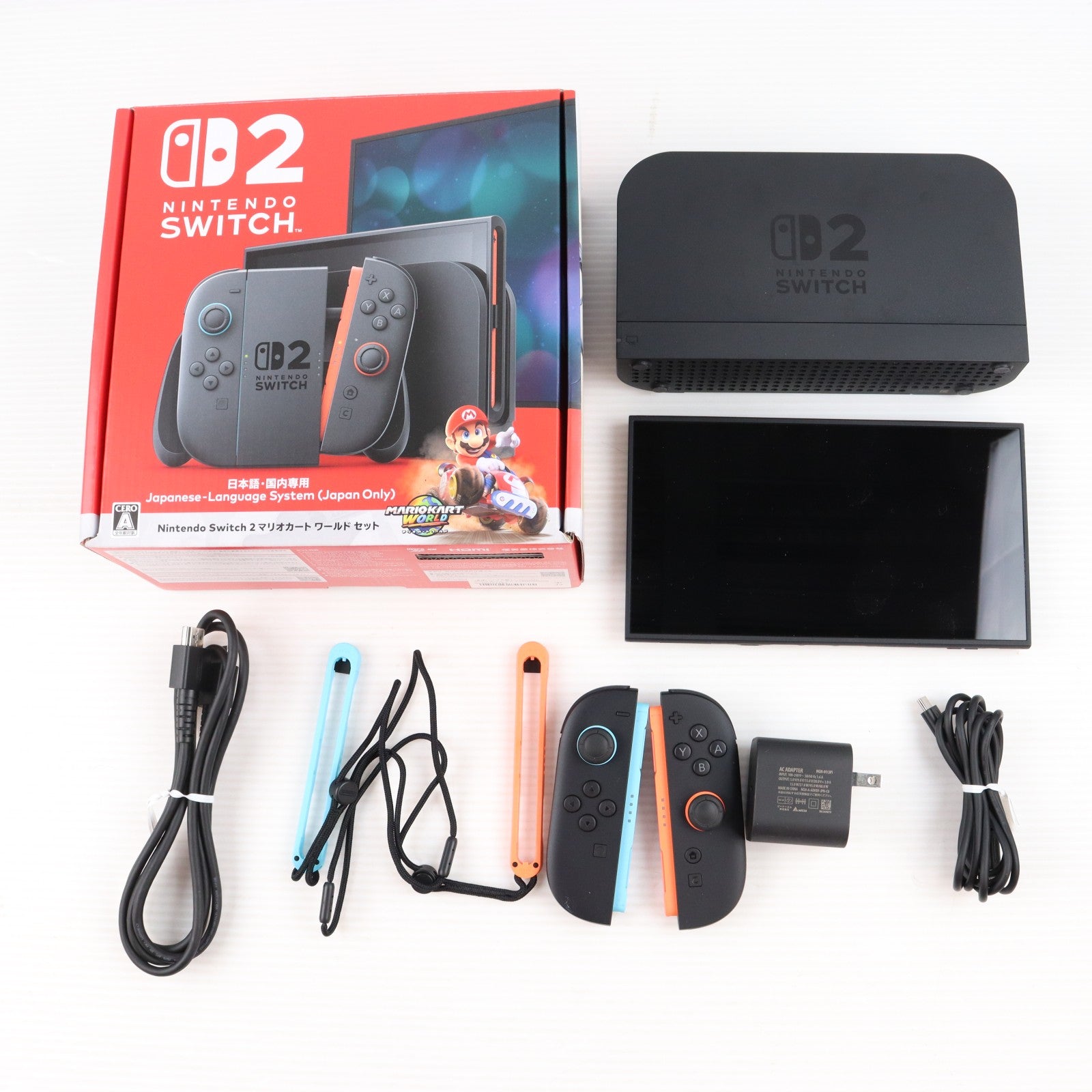【中古即納】[Switch2] (本体)(ソフト無し) Nintendo Switch 2(ニンテンドースイッチ2)(日本語・国内専用) マリオカート ワールド セット 任天堂(BEE-S-KB6PA)(20250605)