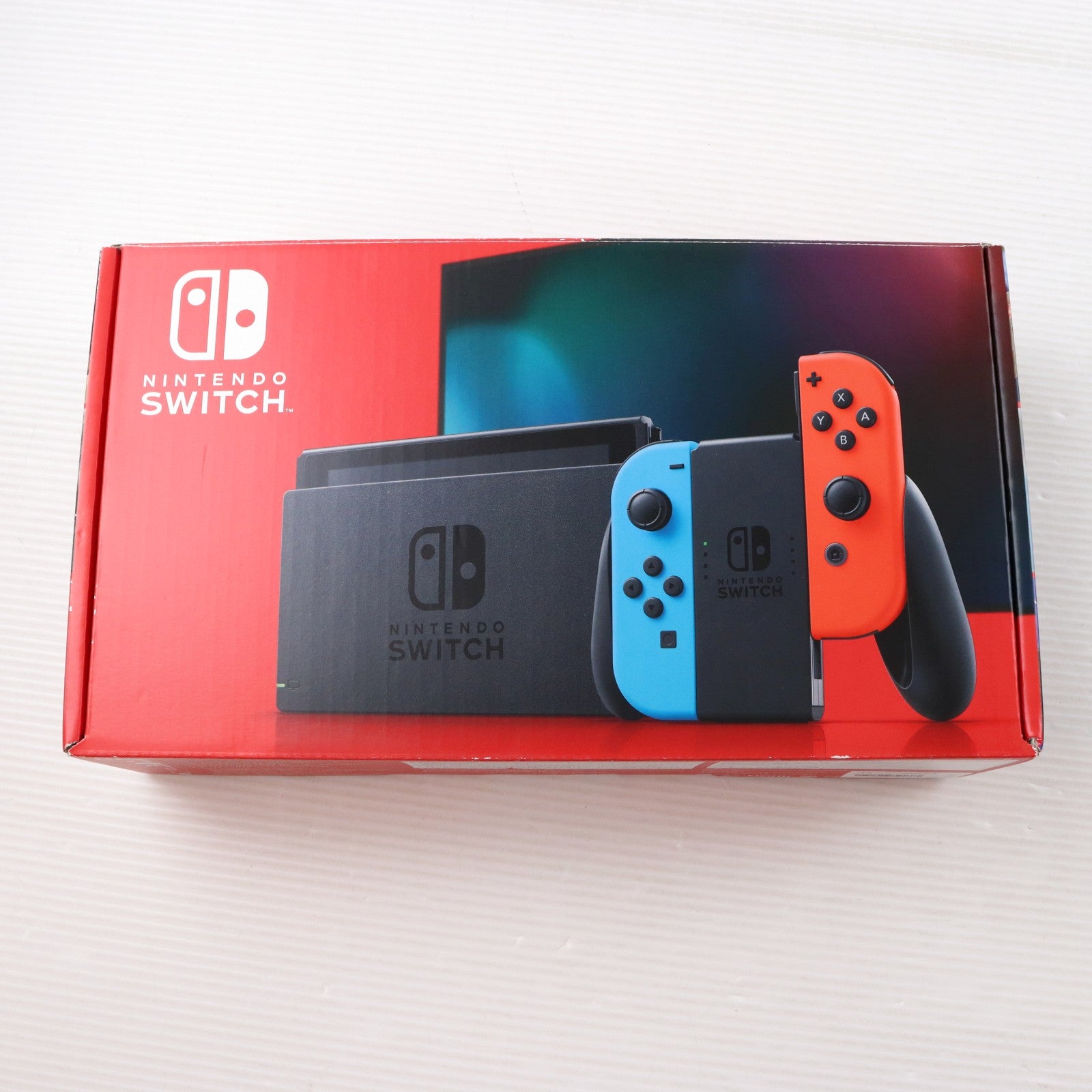 【中古即納】[Switch] (本体) Nintendo Switch(ニンテンドースイッチ) Joy-Con(L) ネオンブルー/R ネオンレッド 任天堂(HAD-S-KABAH)(20190830)