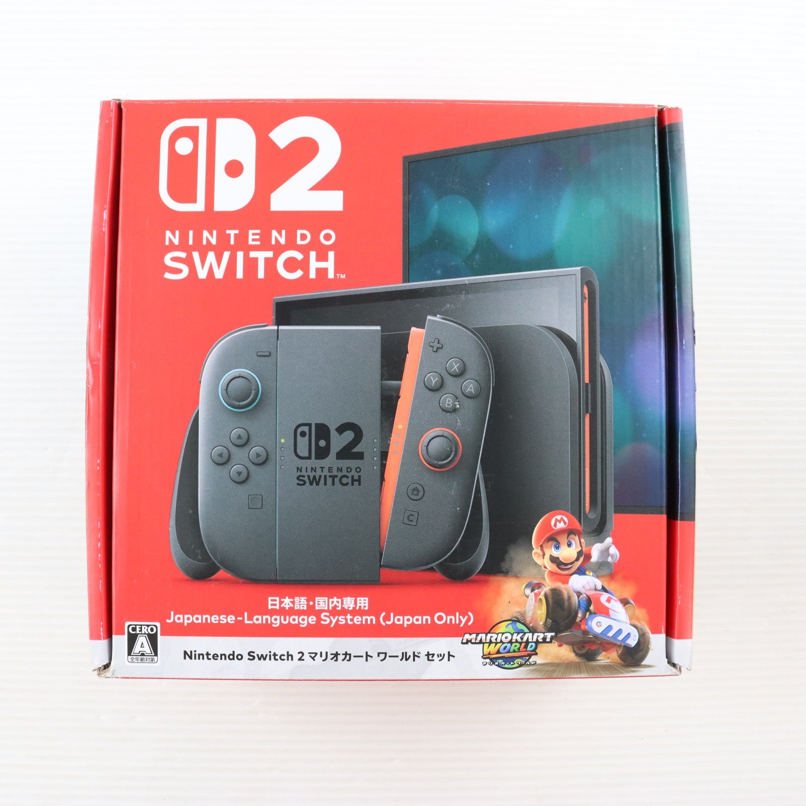 【中古即納】[Switch2] (本体)(未使用) Nintendo Switch 2(ニンテンドースイッチ2)(日本語・国内専用) マリオカート ワールド セット 任天堂(BEE-S-KB6PA)(20250605)