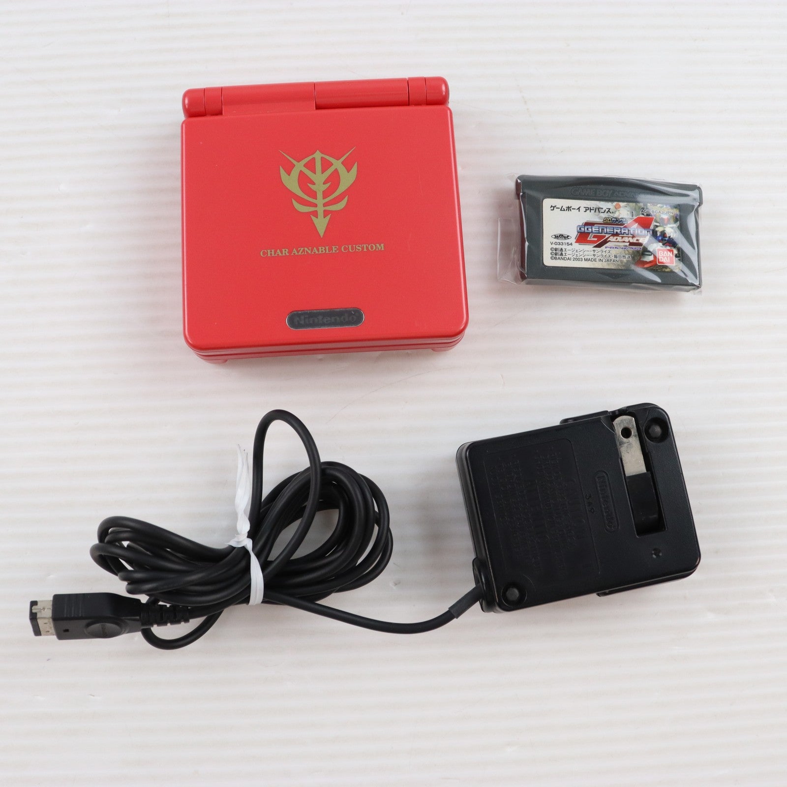 【中古即納】[GBA] (本体) SDガンダム Gジェネレーション アドバンス ゲームボーイアドバンスSPシャア専用カラー同梱版 バンダイ(AGS-S-SZRBGA)(20031127)