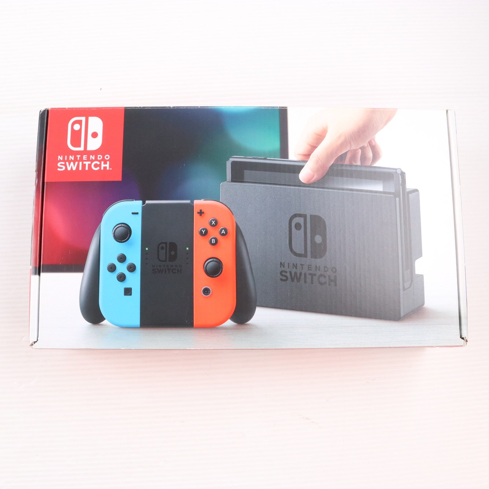 【中古即納】[Switch] (本体) Nintendo Switch(ニンテンドースイッチ) Joy-Con(L) ネオンブルー/R ネオンレッド 任天堂(HAC-S-KABAA)(20170303)