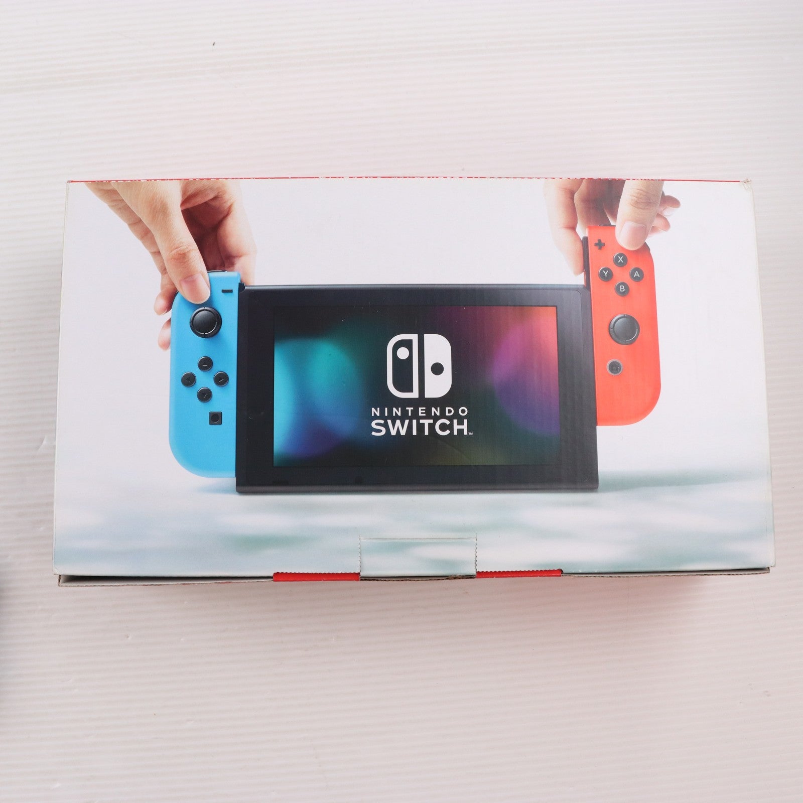 【中古即納】[Switch] (本体) Nintendo Switch(ニンテンドースイッチ) Joy-Con(L) ネオンブルー/R ネオンレッド 任天堂(HAC-S-KABAA)(20170303)