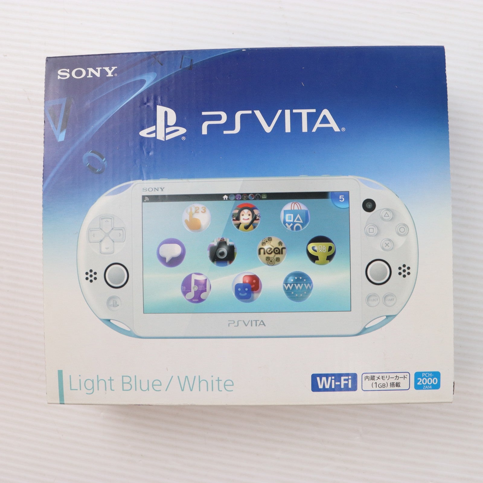 【中古即納】[PSVita] (本体) PlayStation Vita(プレイステーション ヴィータ) Wi-Fiモデル ライトブルー/ホワイト SCE(PCH-2000ZA14)(20131010)