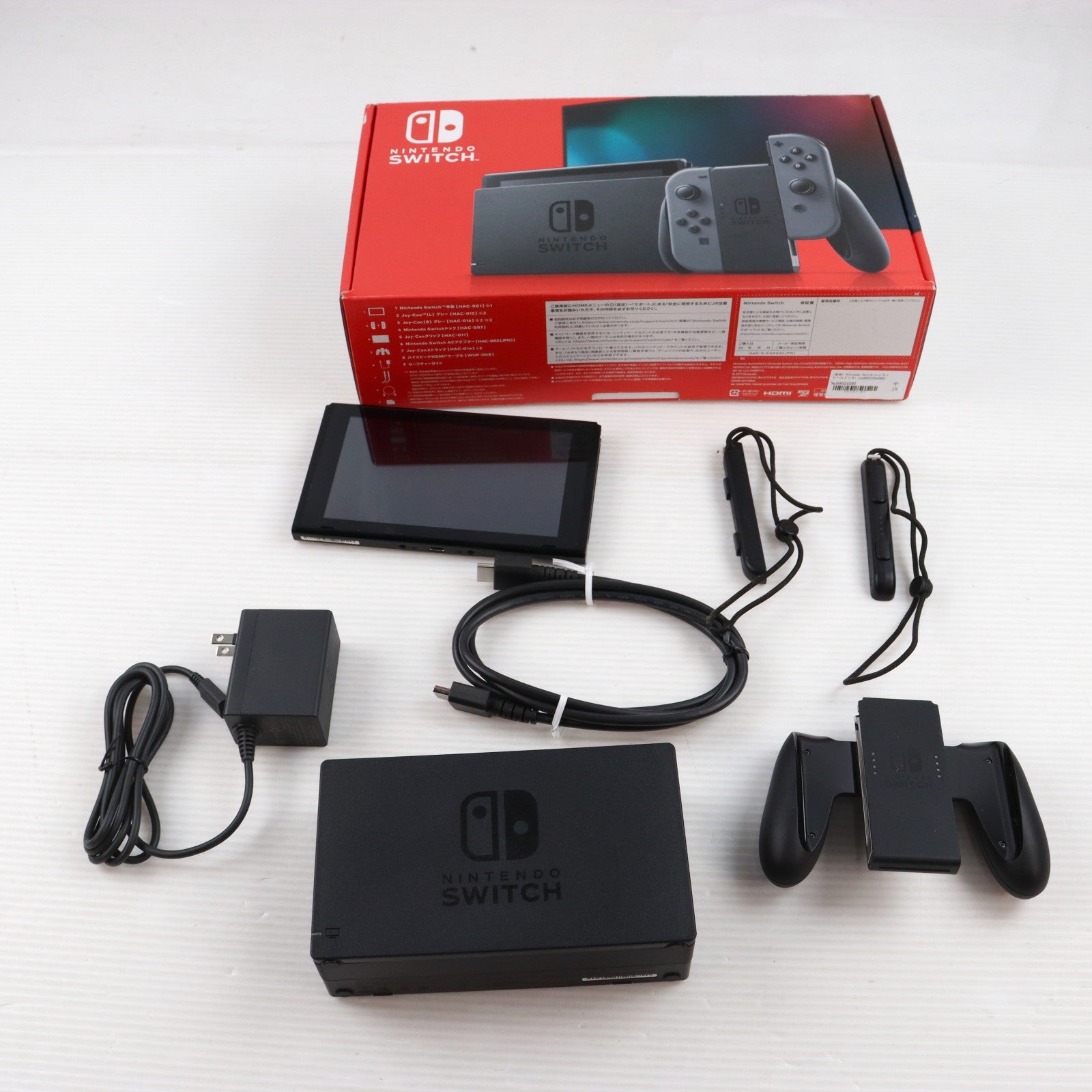【中古即納】[Switch] (本体) Nintendo Switch(ニンテンドースイッチ) Joy-Con(L)/R グレー 任天堂(HAD-S-KAAAA)(20190830)