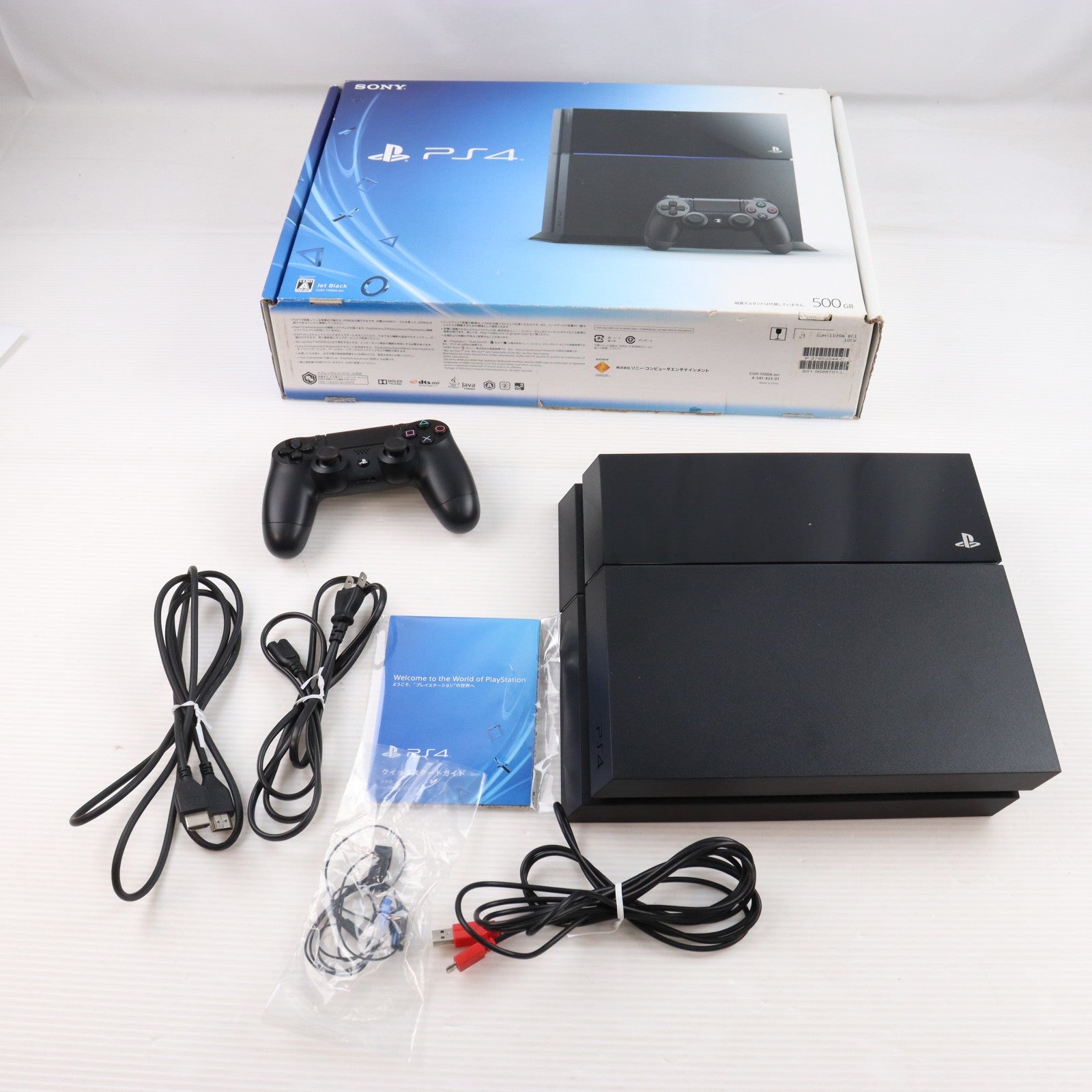 【中古即納】[PS4] (本体) PlayStation 4(プレイステーション4) ジェット・ブラック HDD500GB SCE(CUH-1100AB01)(20141009)