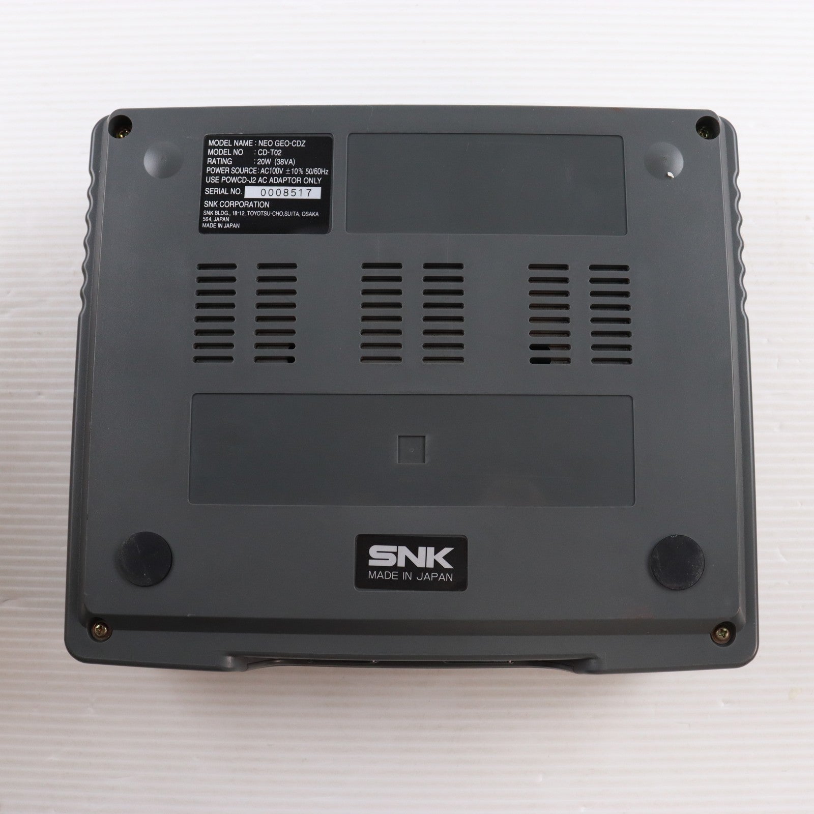 【中古即納】[NGCD] (本体) ネオジオCDZ SNK(エスエヌケイ)(CD-T02)(19951229)