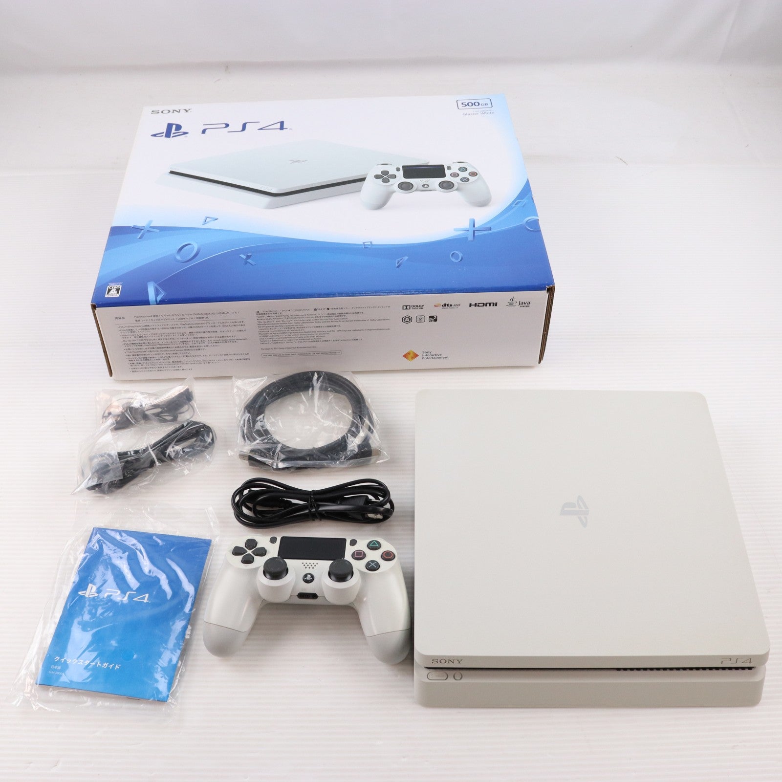 【中古即納】[PS4] (本体) PlayStation 4(プレイステーション4) グレイシャー・ホワイト 500GB SIE(CUH-2000AB02)(20170223)