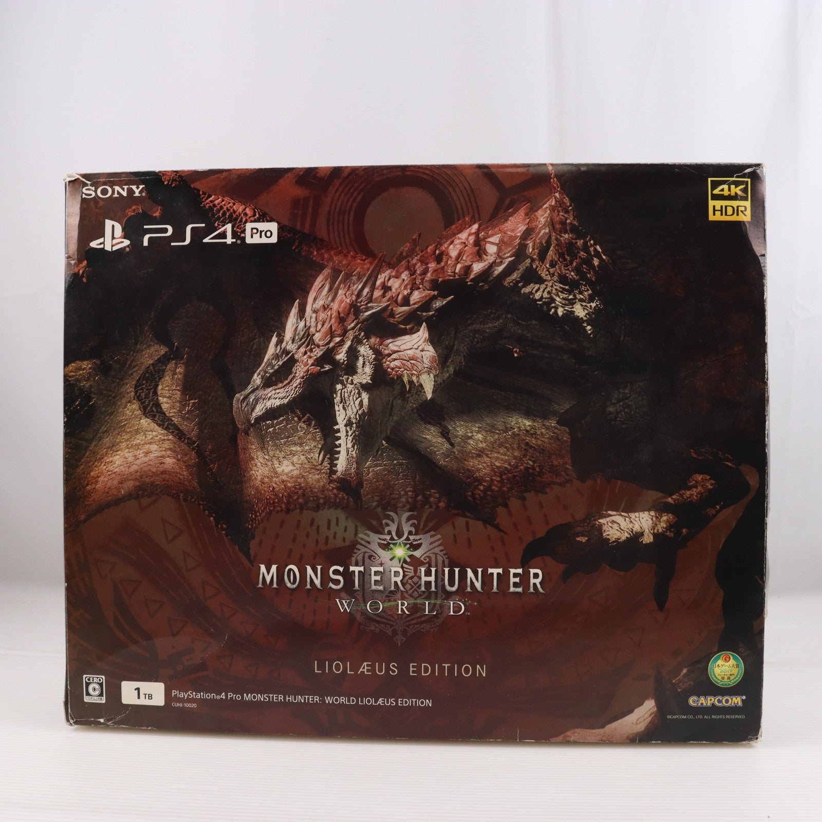 【中古即納】[PS4] (本体) PlayStation4 Pro(プレイステーション4プロ) MONSTER HUNTER: WORLD LIOLAEUS EDITION(モンスターハンター:ワールド リオレウスエディション) SIE(CUHJ-10020)(20171207)