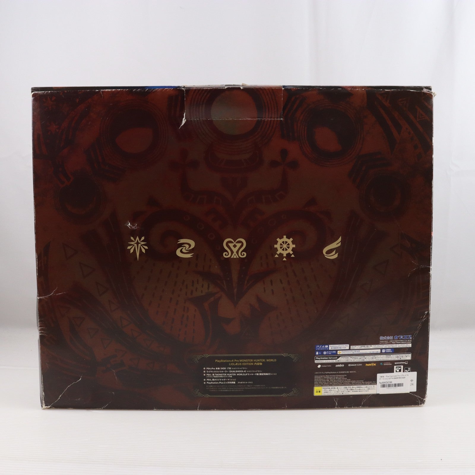 【中古即納】[PS4] (本体) PlayStation4 Pro(プレイステーション4プロ) MONSTER HUNTER: WORLD LIOLAEUS EDITION(モンスターハンター:ワールド リオレウスエディション) SIE(CUHJ-10020)(20171207)