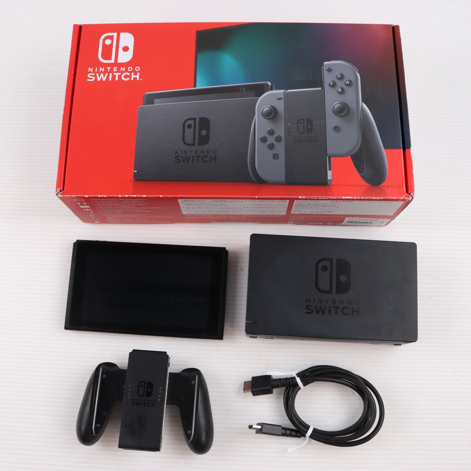 【中古即納】[Switch] (本体) Nintendo Switch(ニンテンドースイッチ) Joy-Con(L)/R グレー 任天堂(HAD-S-KAAAA)(20190830)
