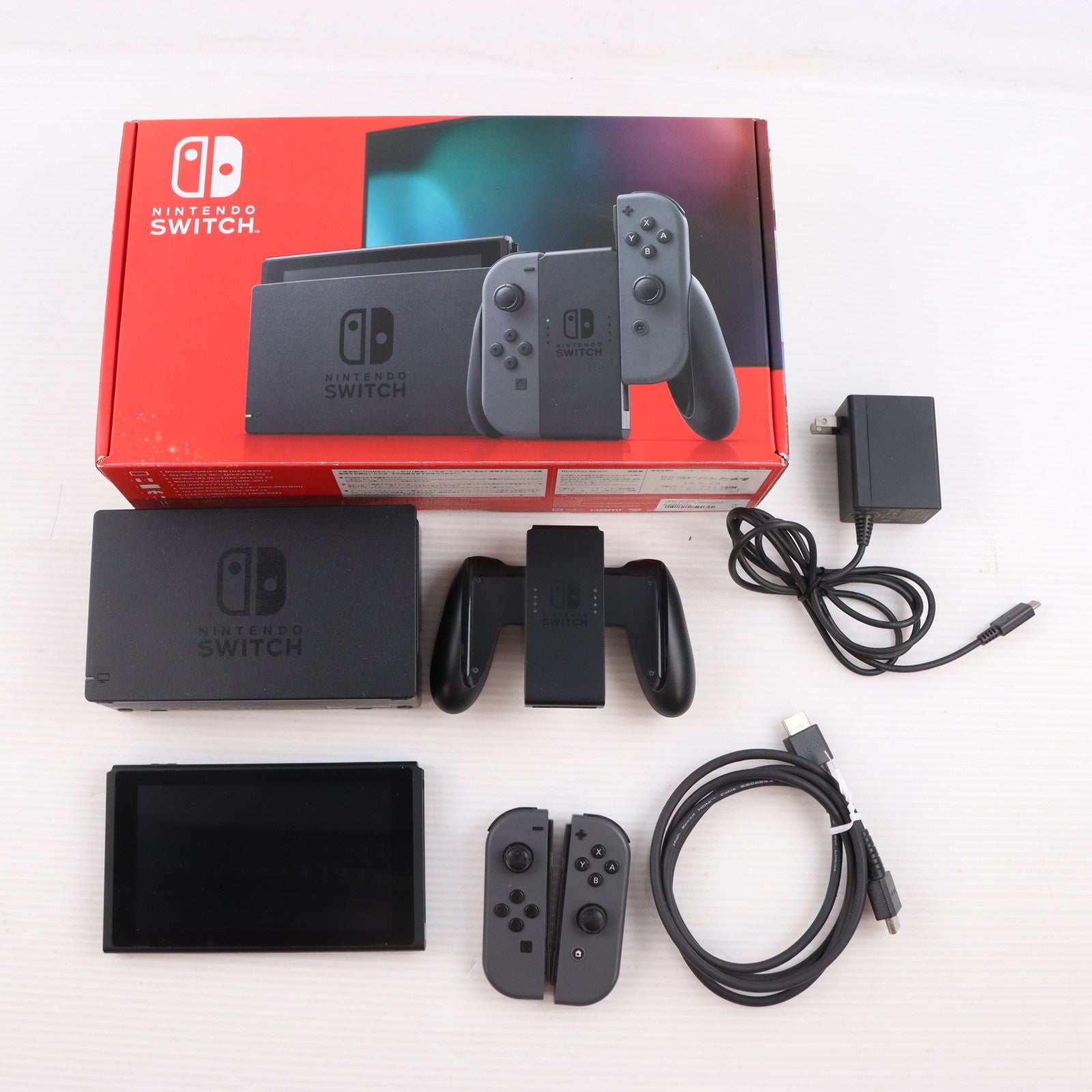 【中古即納】[Switch] (本体) Nintendo Switch(ニンテンドースイッチ) Joy-Con(L)/R グレー 任天堂(HAD-S-KAAAA)(20190830)