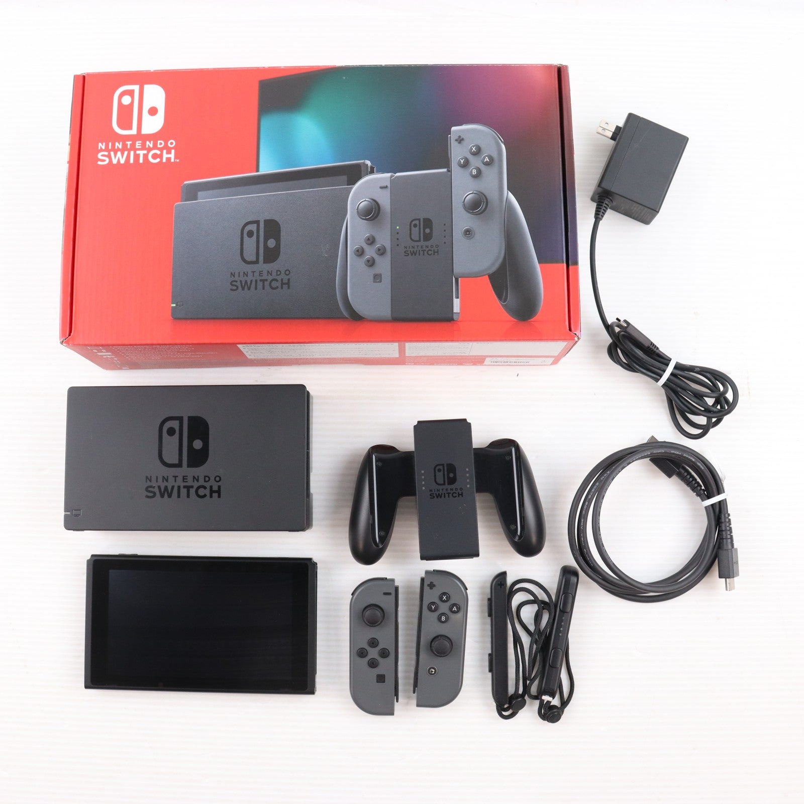 【中古即納】[Switch] (本体) Nintendo Switch(ニンテンドースイッチ) Joy-Con(L)/R グレー 任天堂(HAD-S-KAAAA)(20190830)