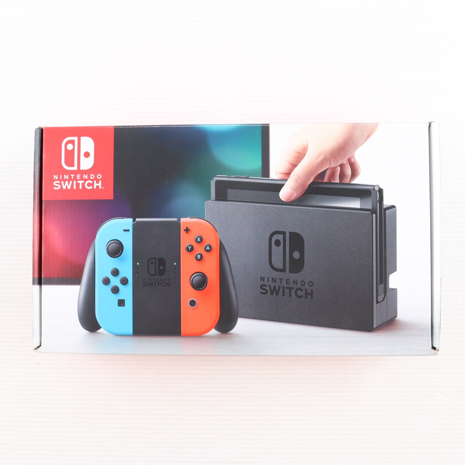 【中古即納】[Switch] (本体) Nintendo Switch(ニンテンドースイッチ) Joy-Con(L) ネオンブルー/R ネオンレッド 任天堂(HAC-S-KABAA)(20170303)
