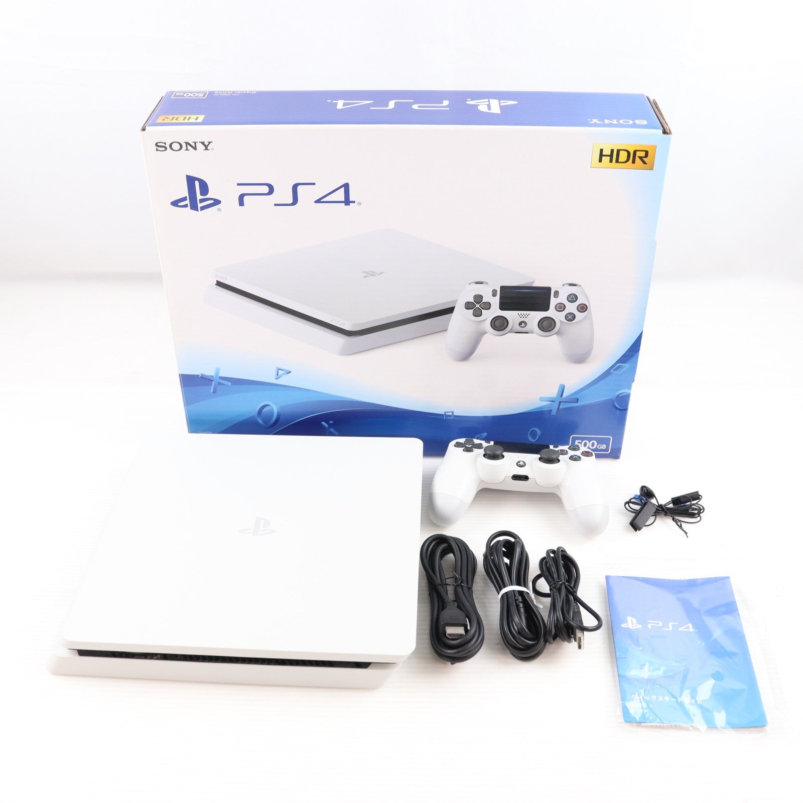 【中古即納】[PS4] (本体) PlayStation 4(プレイステーション4) グレイシャー・ホワイト HDD500GB SIE(CUH-2100AB02)(20170729)