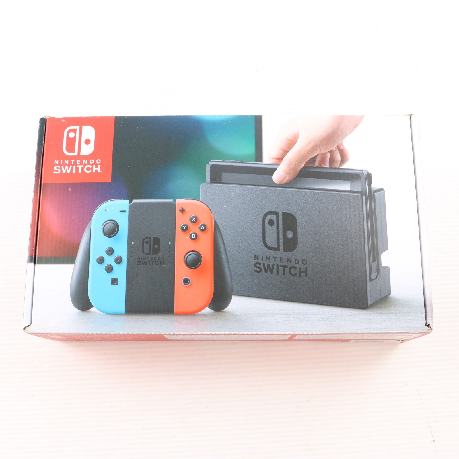【中古即納】[Switch] (本体) Nintendo Switch(ニンテンドースイッチ) Joy-Con(L) ネオンブルー/R ネオンレッド 任天堂(HAC-S-KABAA)(20170303)
