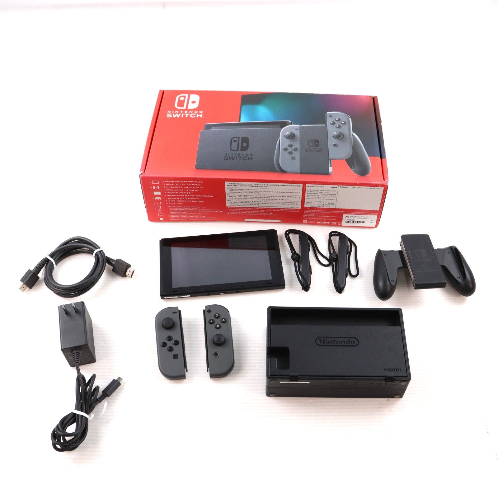 【中古即納】[Switch] (本体) Nintendo Switch(ニンテンドースイッチ) Joy-Con(L)/R グレー 任天堂(HAD-S-KAAAA)(20190830)