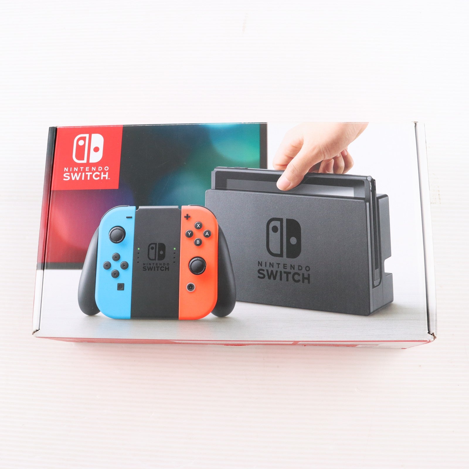 【中古即納】[Switch] (本体) Nintendo Switch(ニンテンドースイッチ) Joy-Con(L) ネオンブルー/R ネオンレッド 任天堂(HAC-S-KABAA)(20170303)