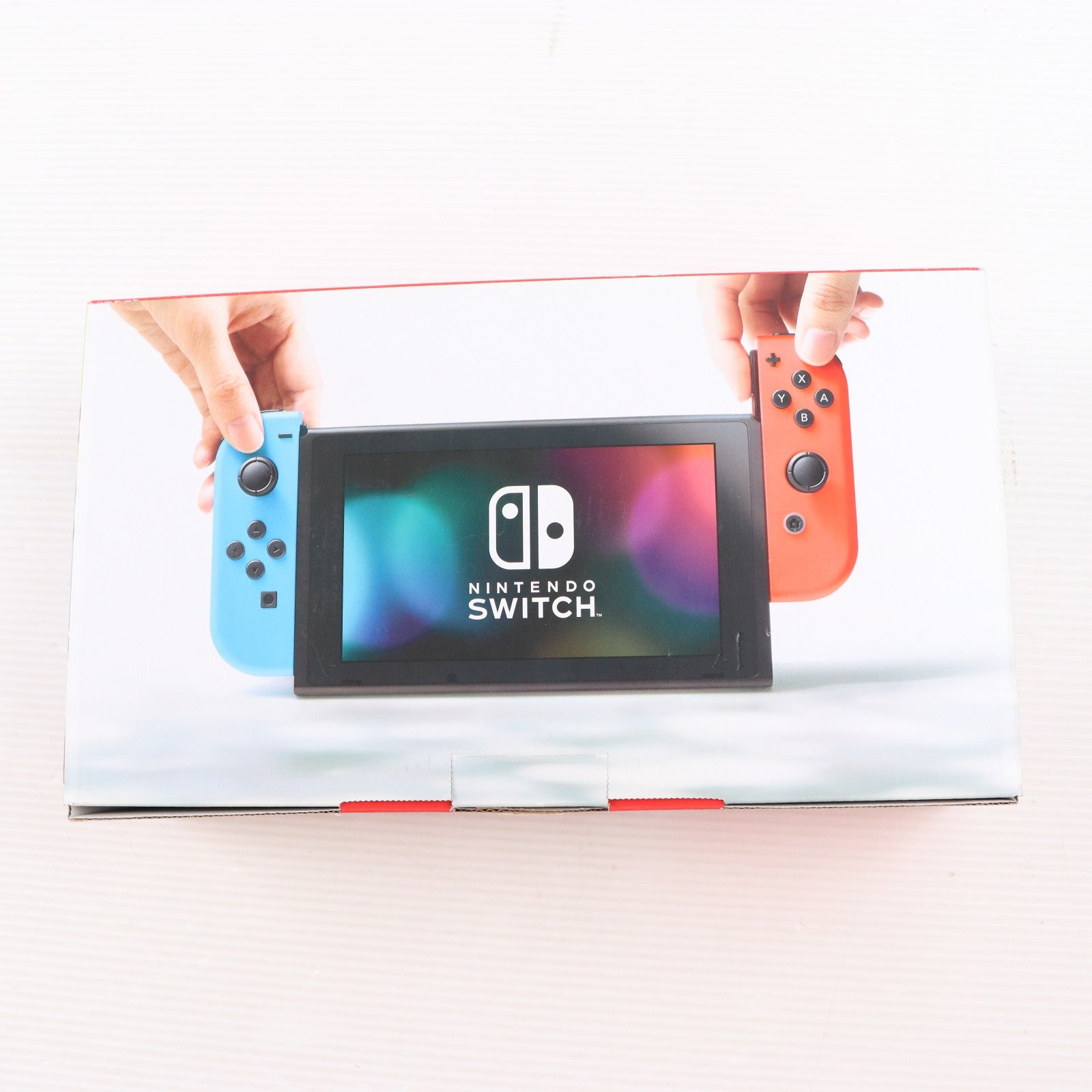 【中古即納】[Switch] (本体) Nintendo Switch(ニンテンドースイッチ) Joy-Con(L) ネオンブルー/R ネオンレッド 任天堂(HAC-S-KABAA)(20170303)