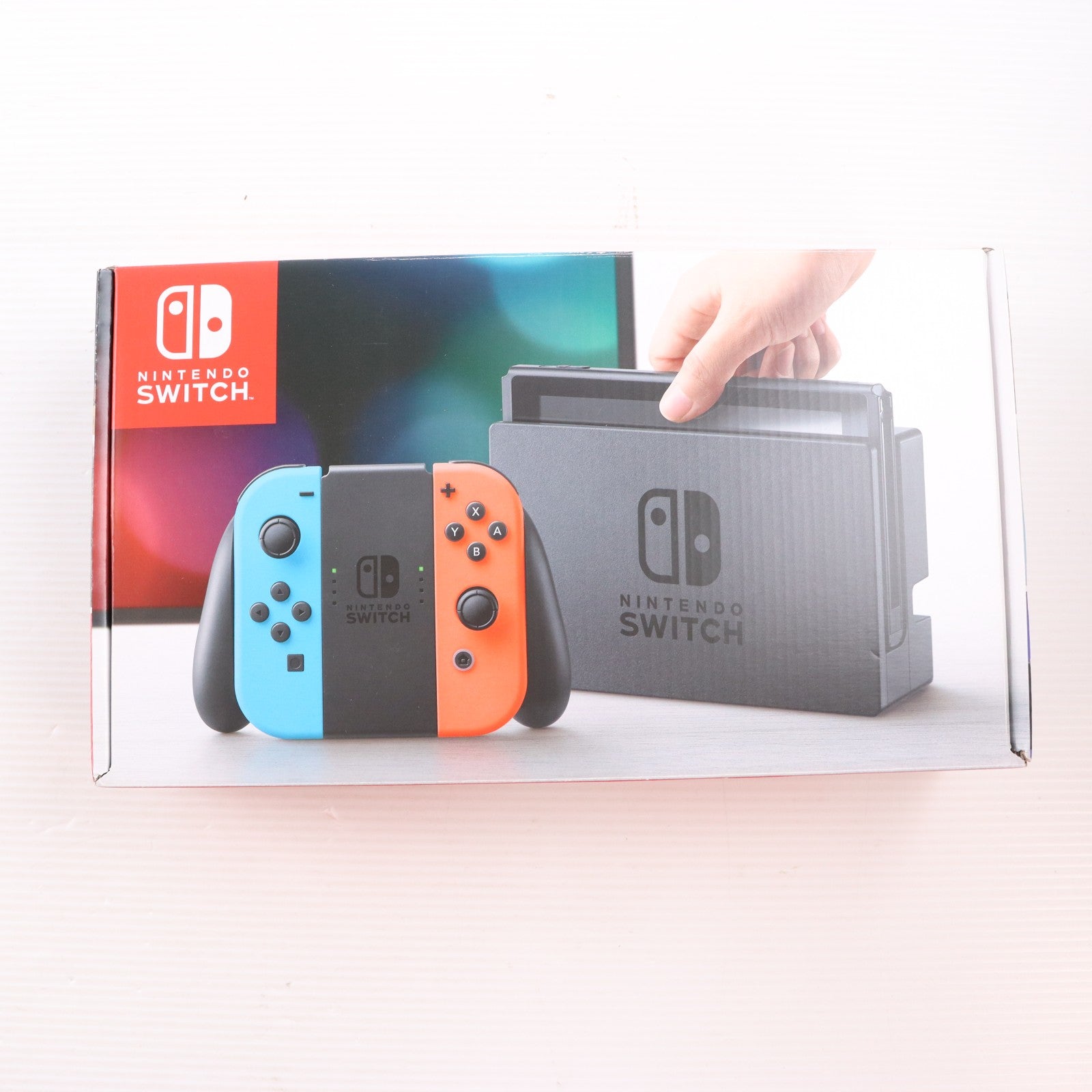 【中古即納】[Switch] (本体) Nintendo Switch(ニンテンドースイッチ) Joy-Con(L) ネオンブルー/R ネオンレッド 任天堂(HAC-S-KABAA)(20170303)
