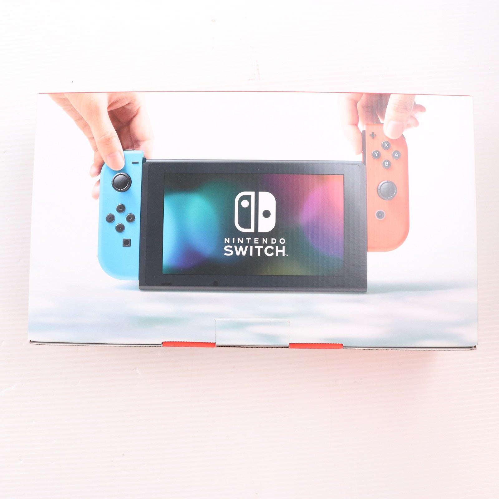 【中古即納】[Switch] (本体) Nintendo Switch(ニンテンドースイッチ) Joy-Con(L) ネオンブルー/R ネオンレッド 任天堂(HAC-S-KABAA)(20170303)