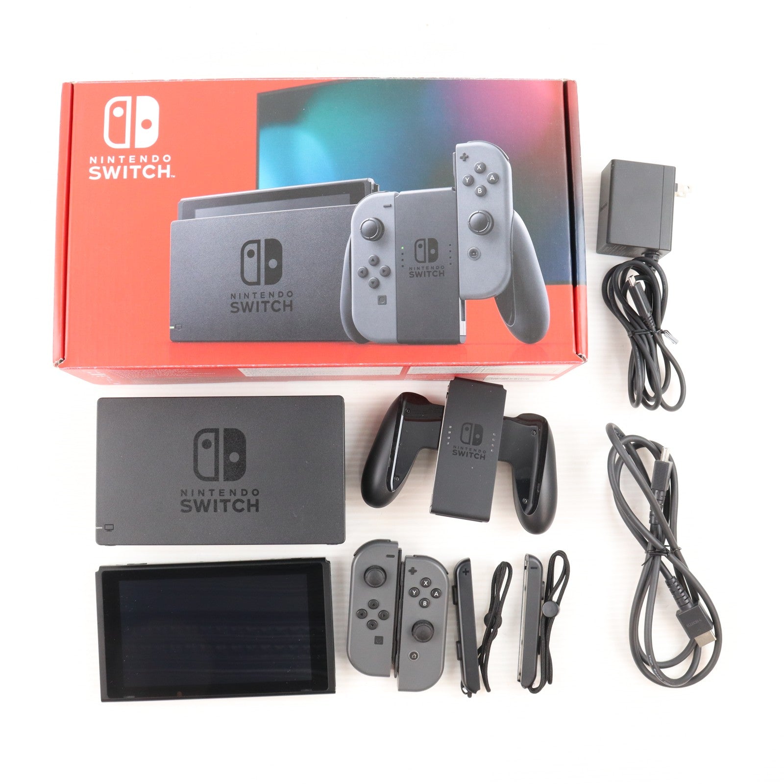 【中古即納】[Switch] (本体) Nintendo Switch(ニンテンドースイッチ) Joy-Con(L)/R グレー 任天堂(HAD-S-KAAAA)(20190830)