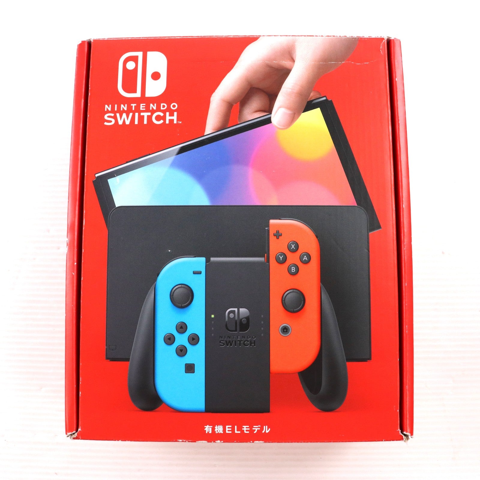 【中古即納】[Switch] (本体) Nintendo Switch(ニンテンドースイッチ) 有機ELモデル Joy-Con(L) ネオンブルー/R ネオンレッド 任天堂(HEG-S-KABAA)(20211008)