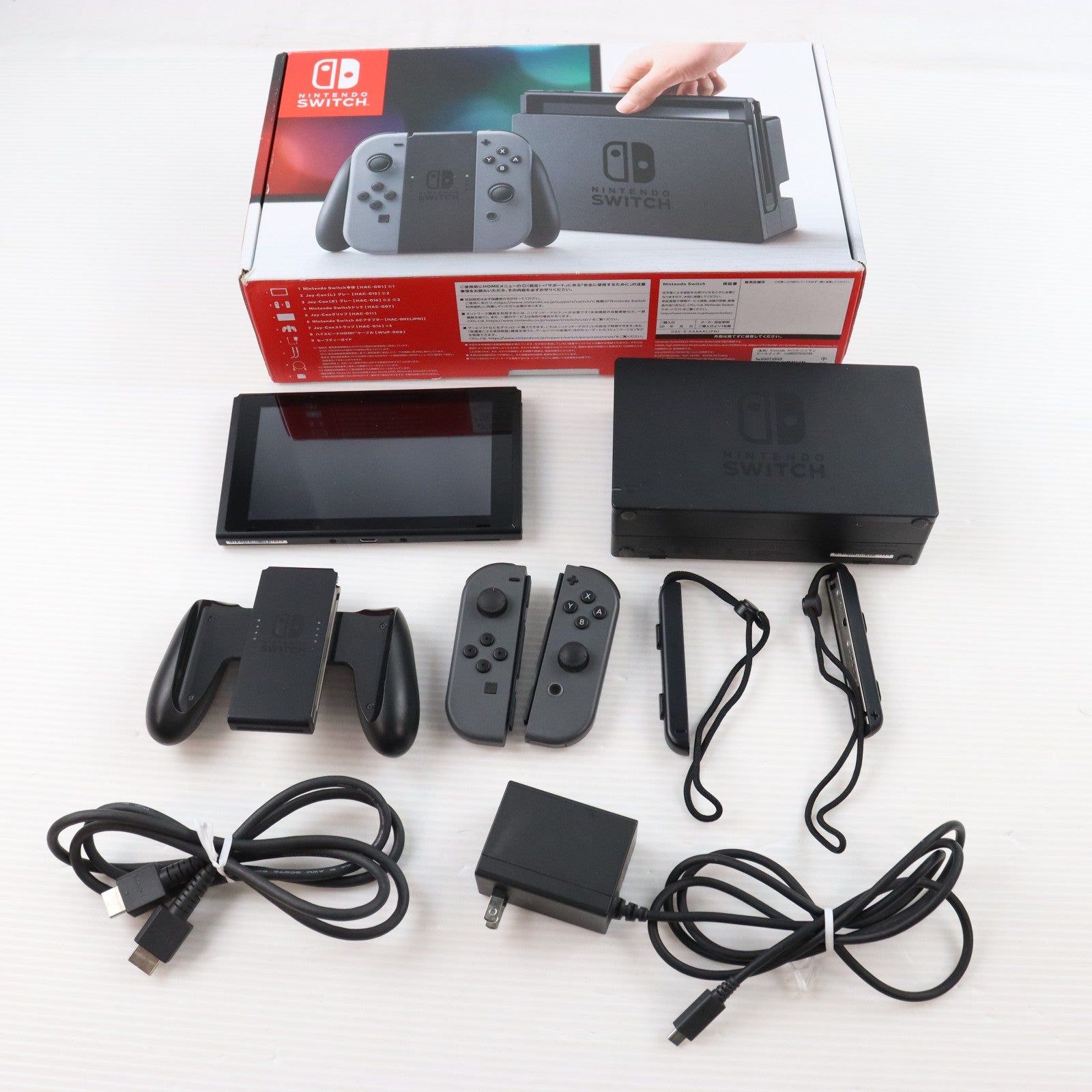 【中古即納】[Switch] (本体) Nintendo Switch(ニンテンドースイッチ) Joy-Con(L)/R グレー 任天堂(HAC-S-KAAAA)(20170303)
