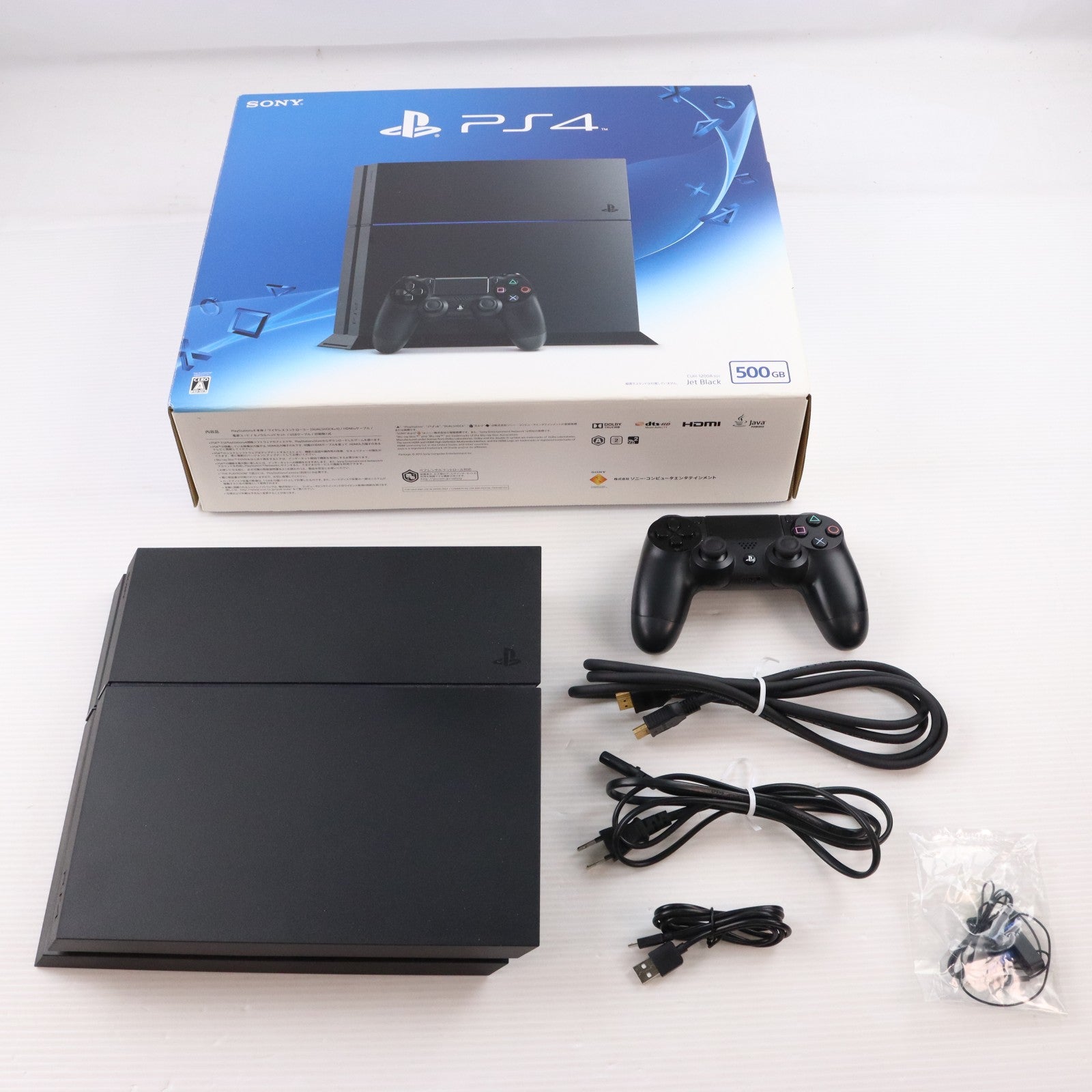 【中古即納】[PS4] (本体) PlayStation 4(プレイステーション4) ジェット・ブラック HDD500GB SCE(CUH-1200AB01)(20150625)