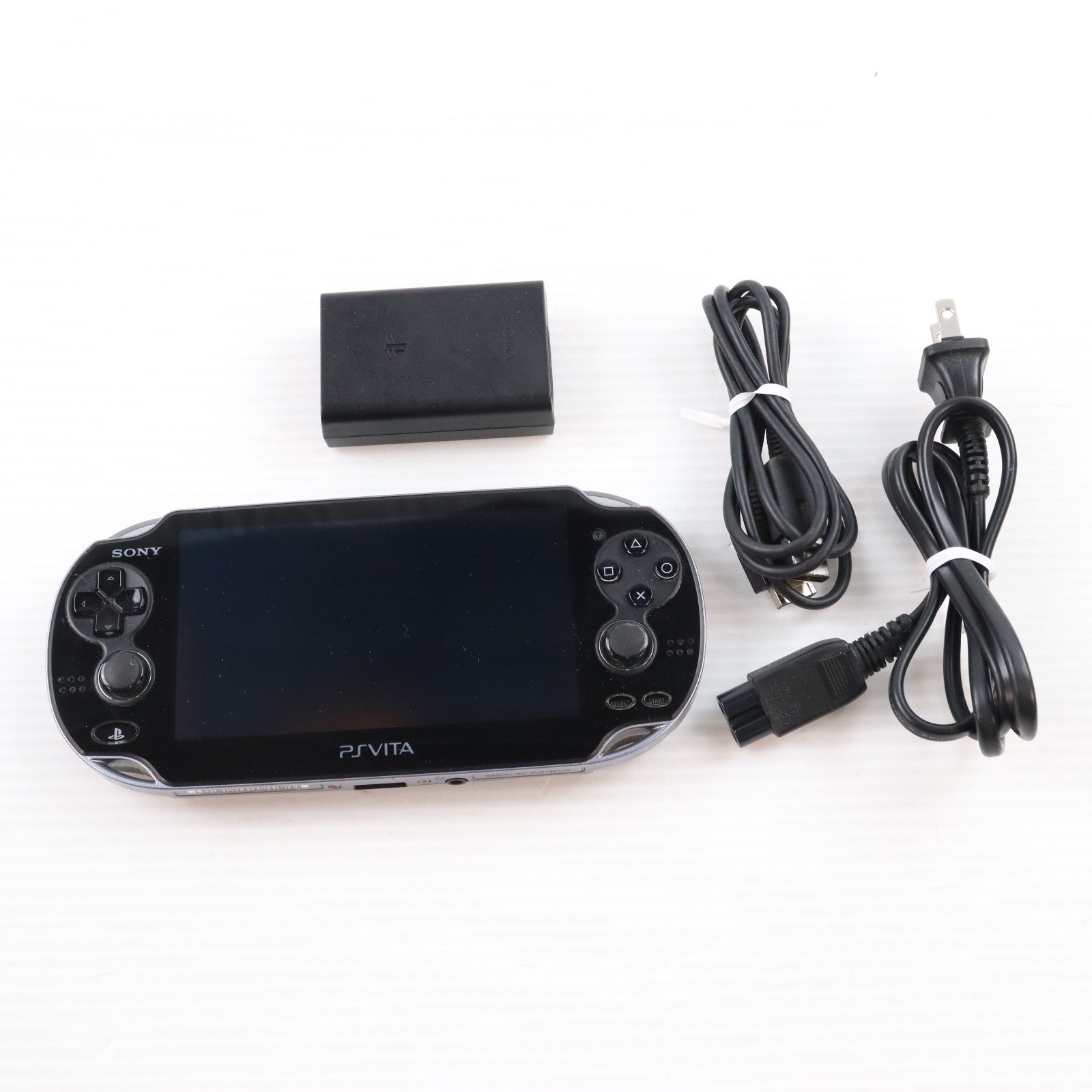 【中古即納】[PSVita] (本体) PlayStation Vita(プレイステーション ヴィータ) Wi-Fiモデル クリスタル・ブラック SCE(PCH-1000ZA01)(20111217)