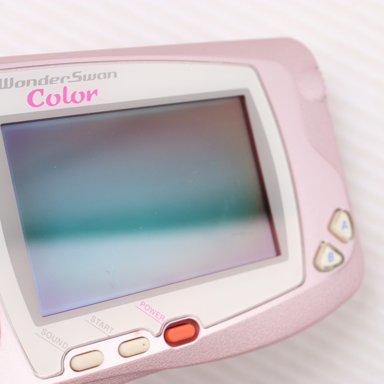 【中古即納】[WS] (本体) WonderSwan Color(ワンダースワンカラー) パールピンク バンダイ(SWJ-777C2P)(20001209)