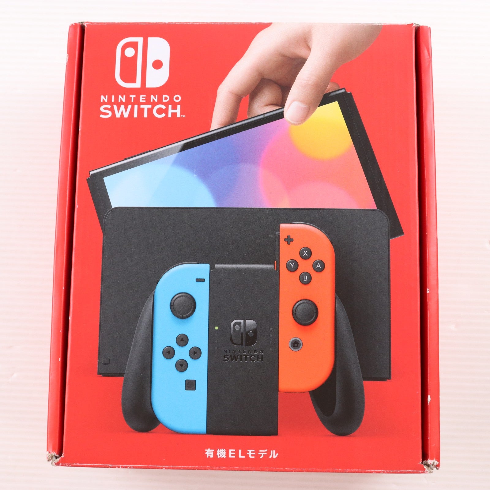 【中古即納】[Switch] (本体) Nintendo Switch(ニンテンドースイッチ) 有機ELモデル Joy-Con(L) ネオンブルー/R ネオンレッド 任天堂(HEG-S-KABAA)(20211008)
