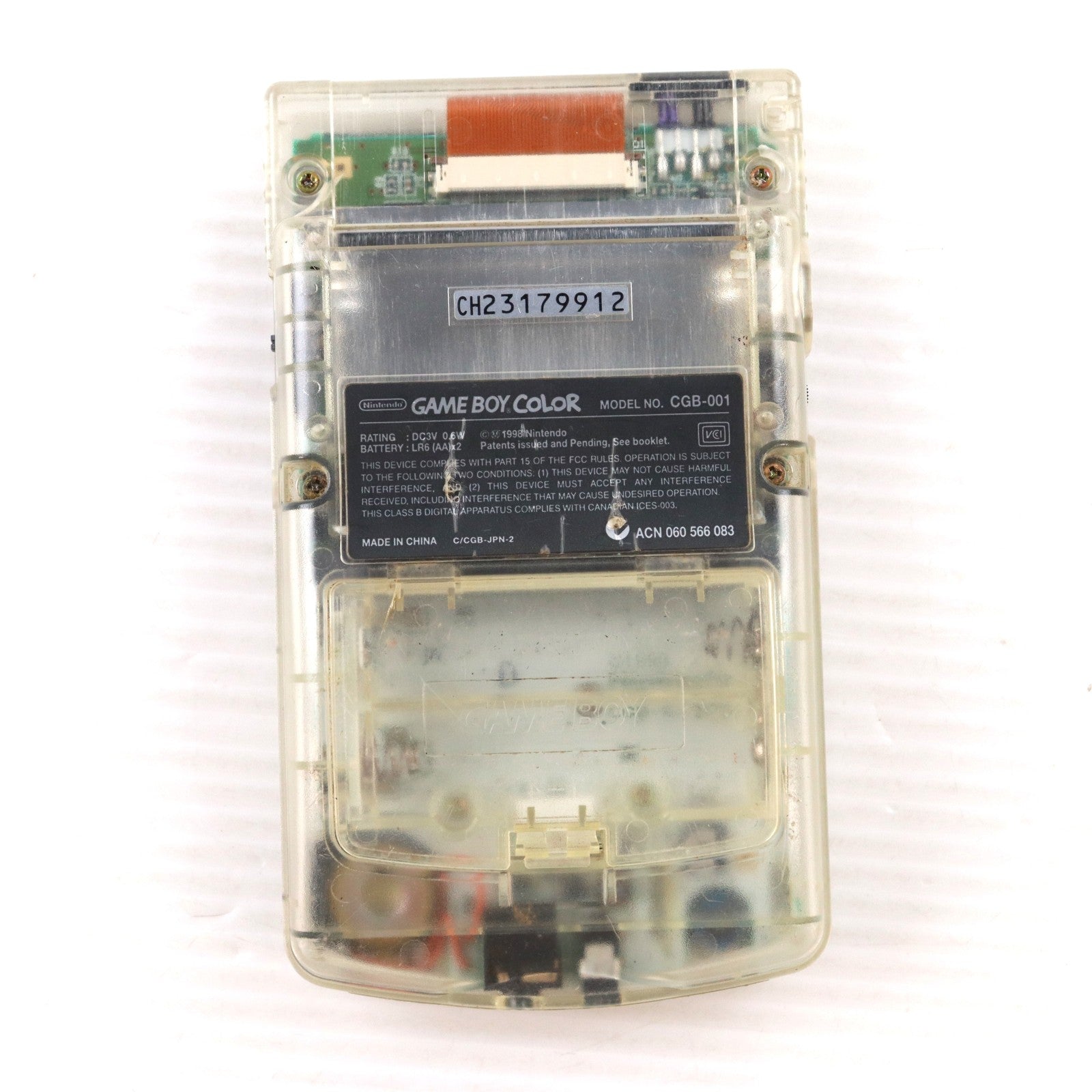 【中古即納】[GBC] (本体) GAMEBOY COLOR(ゲームボーイカラー) クリア 任天堂(CGB-001)(19981021)