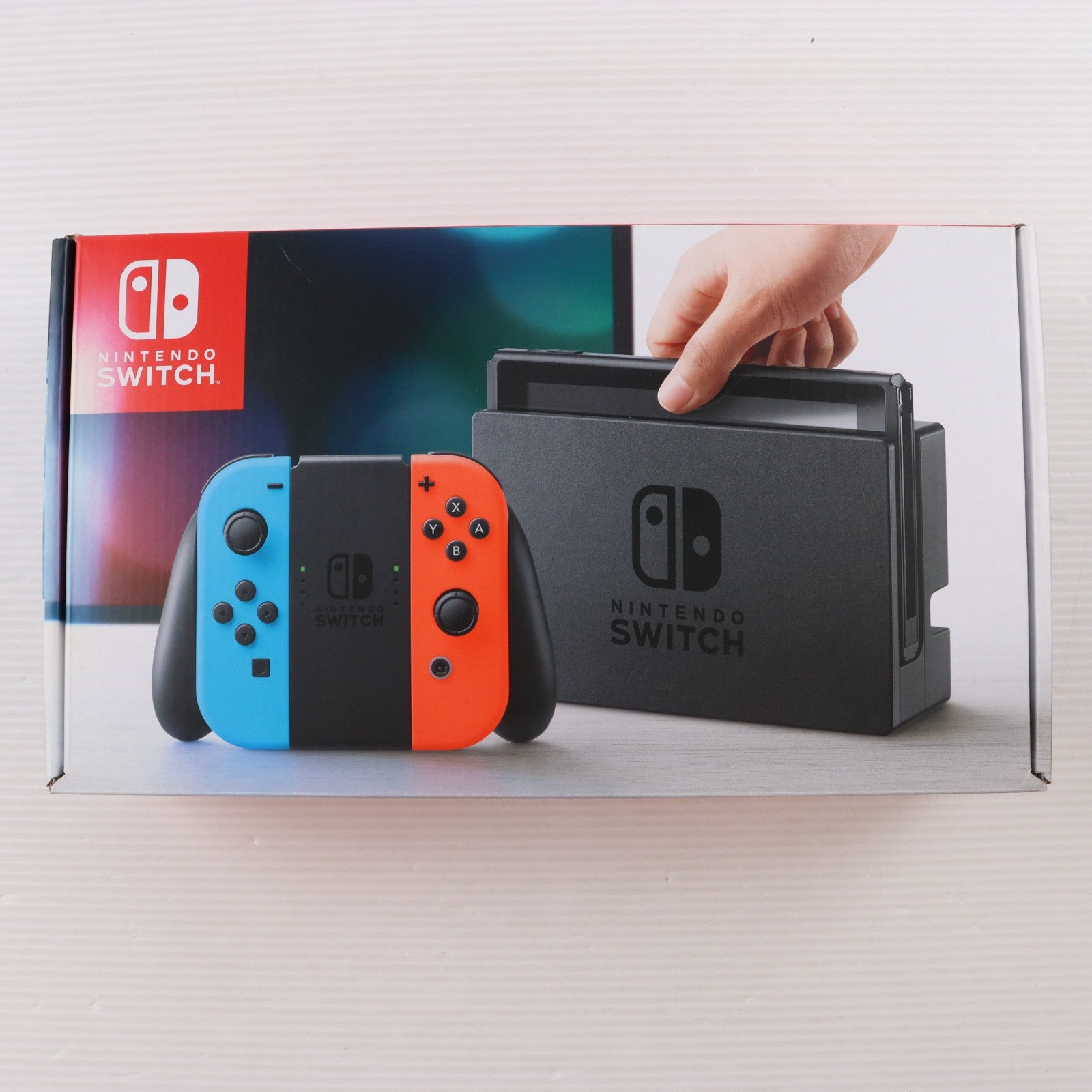 【中古即納】[Switch] (本体) Nintendo Switch(ニンテンドースイッチ) Joy-Con(L) ネオンブルー/R ネオンレッド 任天堂(HAC-S-KABAA)(20170303)