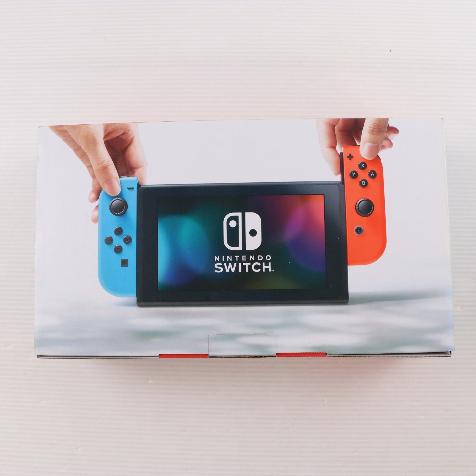 【中古即納】[Switch] (本体) Nintendo Switch(ニンテンドースイッチ) Joy-Con(L) ネオンブルー/R ネオンレッド 任天堂(HAC-S-KABAA)(20170303)