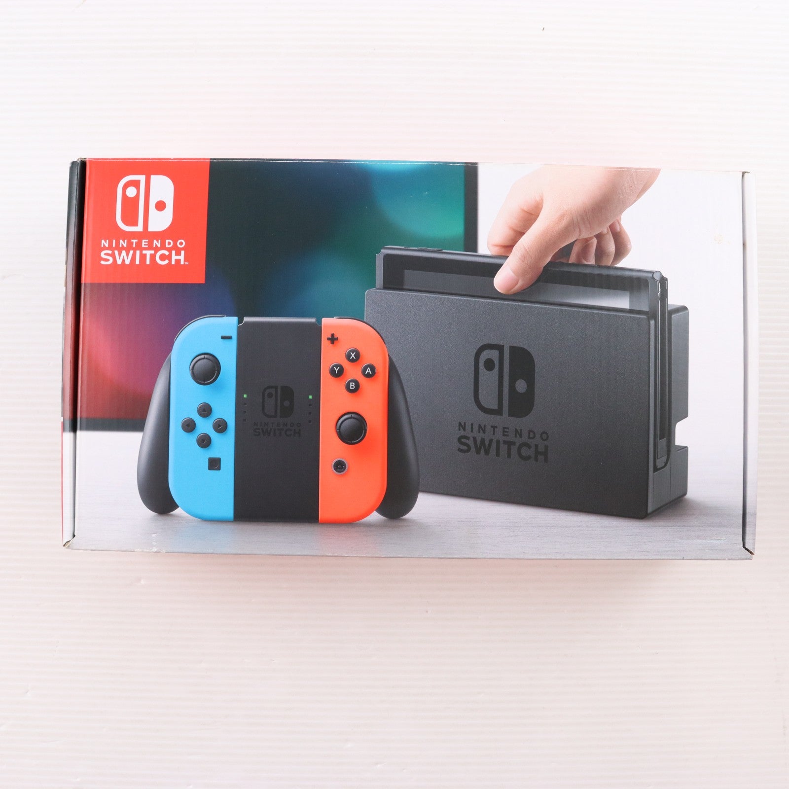 【中古即納】[Switch] (本体) Nintendo Switch(ニンテンドースイッチ) Joy-Con(L) ネオンブルー/R ネオンレッド 任天堂(HAC-S-KABAA)(20170303)