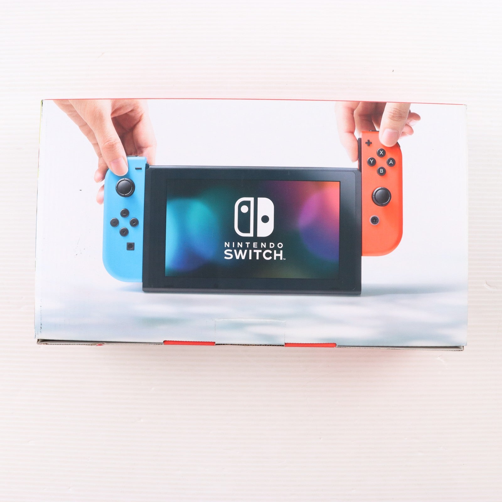 【中古即納】[Switch] (本体) Nintendo Switch(ニンテンドースイッチ) Joy-Con(L) ネオンブルー/R ネオンレッド 任天堂(HAC-S-KABAA)(20170303)